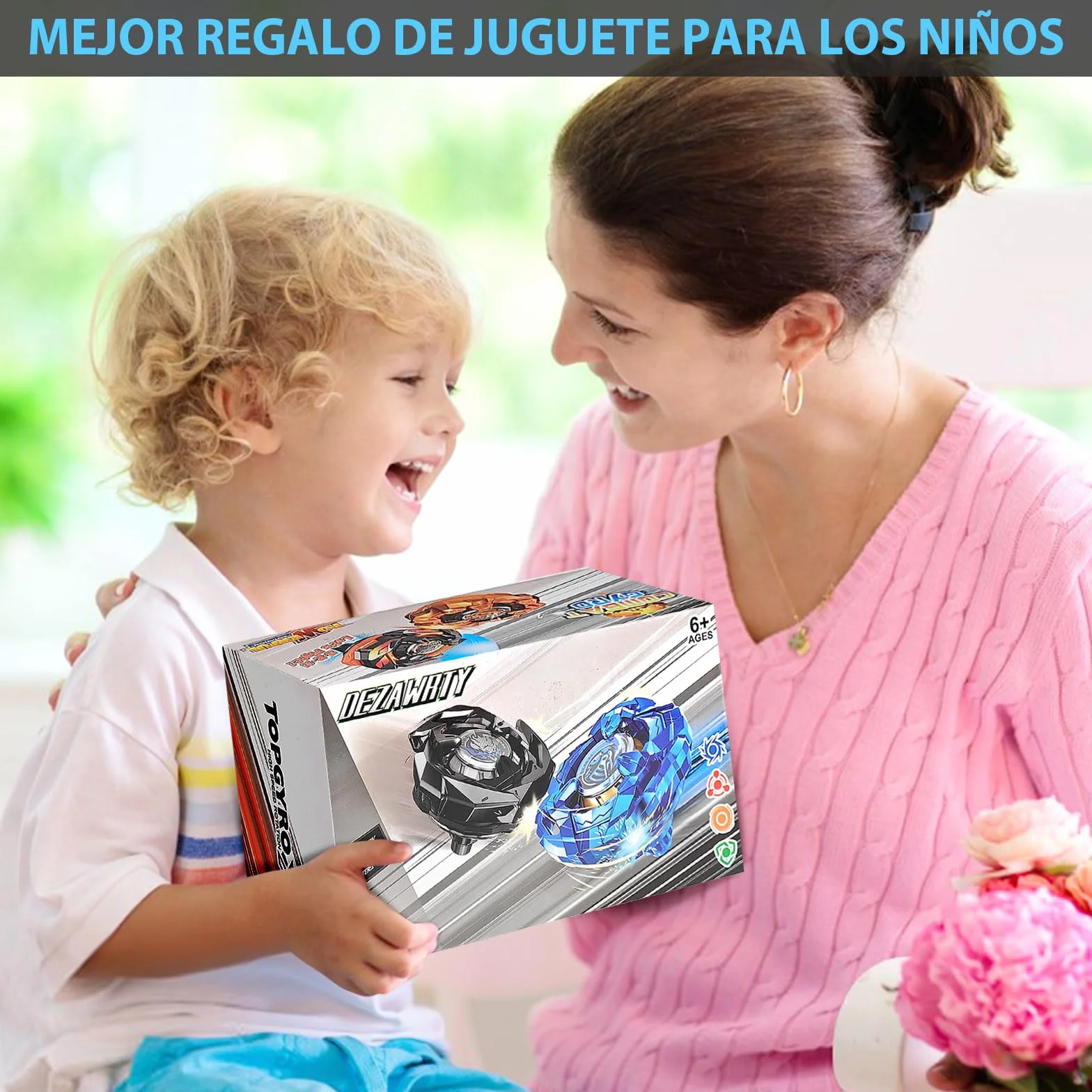 DEZAWRTY Set de Batalla X – 12 Peonzas Giratorias, 3 Lanzadores y 1 Empuñadura con Caja de Almacenaje, Juguete Cumpleaños para Niños 6+ Años (X1)