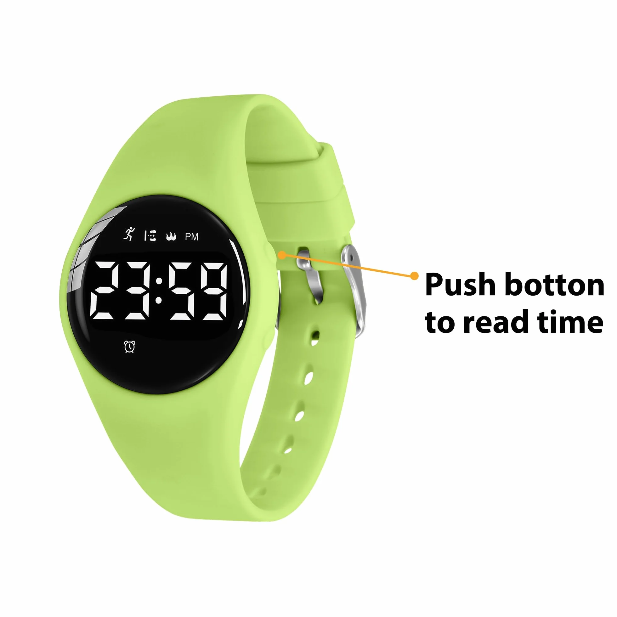 Reloj Digital Infantil Deportivo con Podómetro, Distancia y Calorías, Correa de Silicona