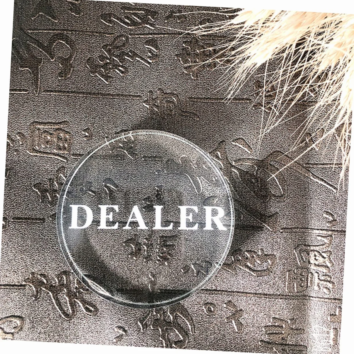 Transparente Botón De Distribuidor Profesional De Póker Resistente Al Desgaste para Texas Hold'em
