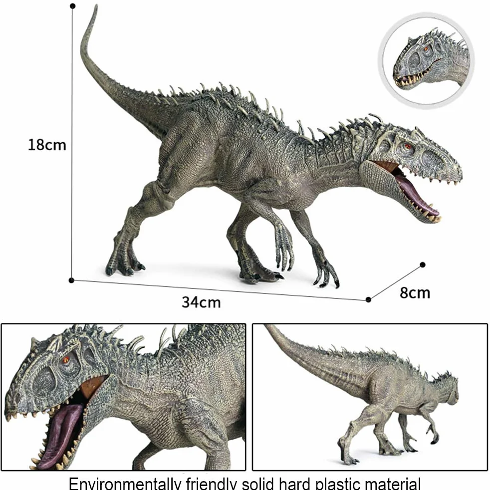 Realista Jurásico Indominus Rex Figura de Acción Boca Abierta Dinosaurio Juguete Regalo