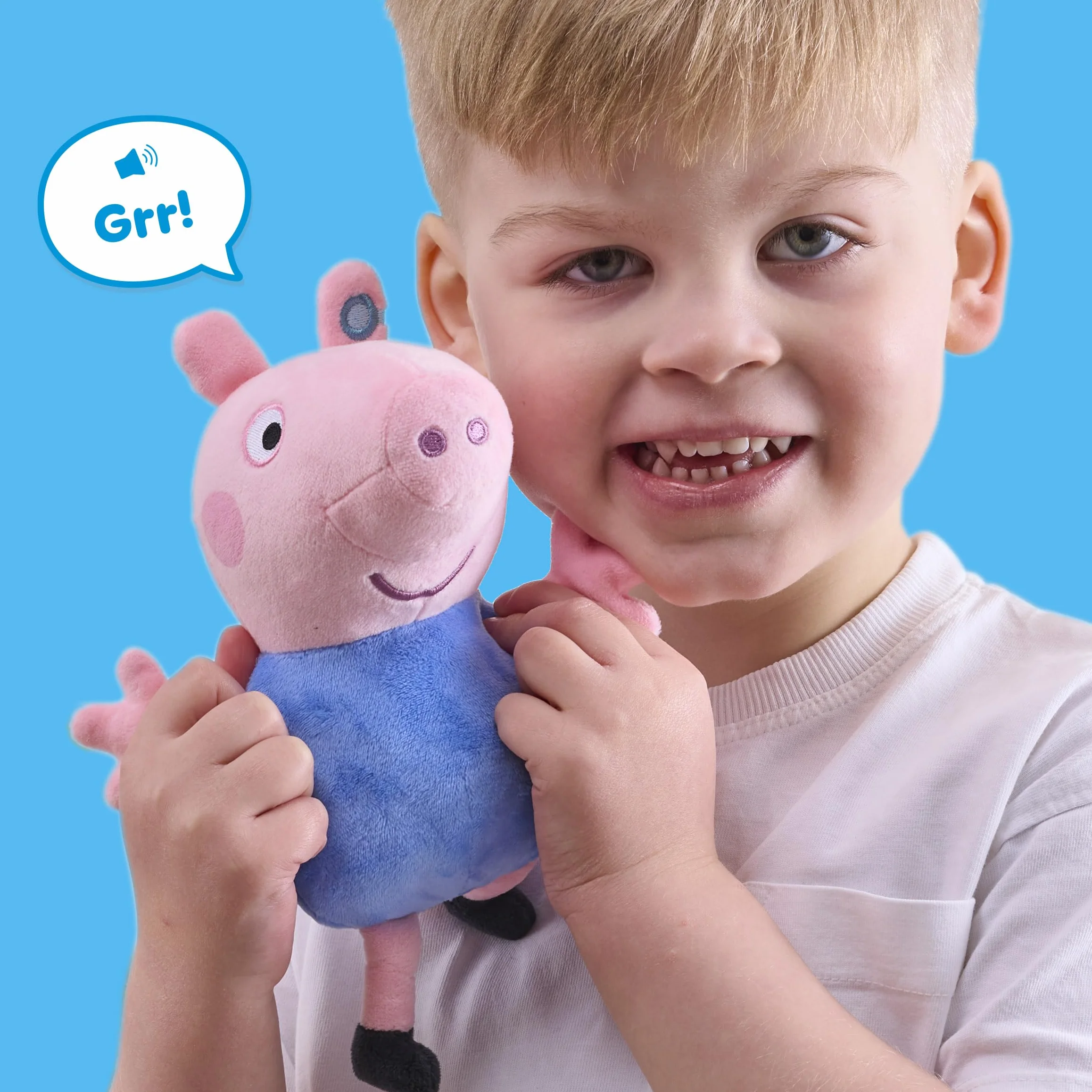 Peppa Pig Talking George, juguete de peluche con efectos de voz y sonido, juguete suave para preescolar