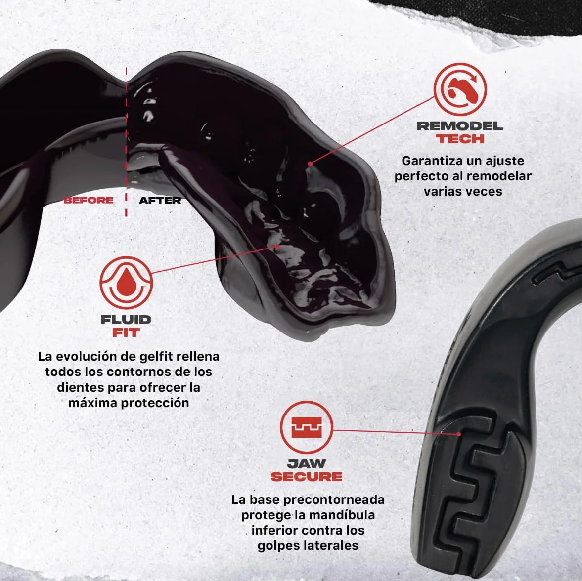SAFEJAWZ Protector Bucal para Deportes de Contacto Rugby MMA Boxeo