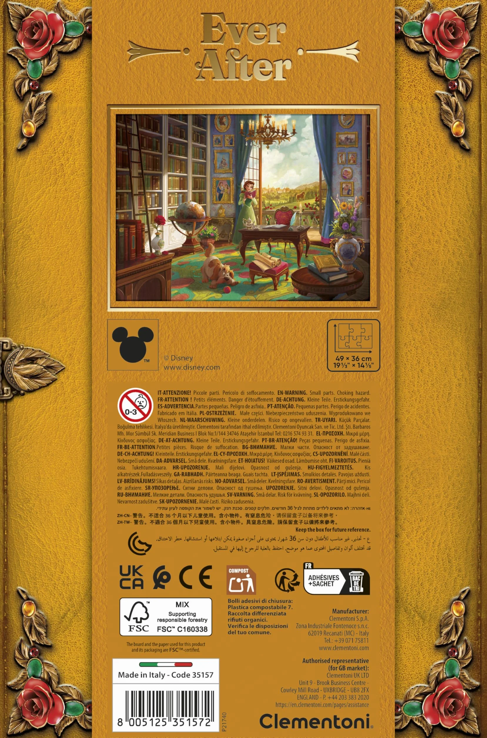 Clementoni 500 Piece Puzzle – Ever After Collection: Belle, 35157