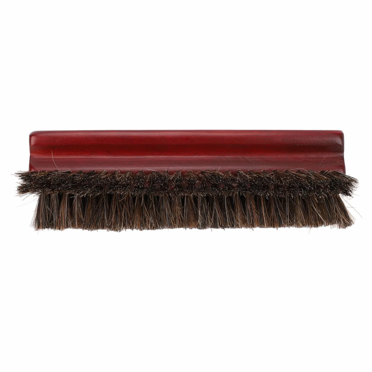 Cepillo para Mesa de Billar, Limpiador de Billar de 3 Caras de Madera de Primera Calidad, Pelo de Caballo Burdeos para Entusiastas