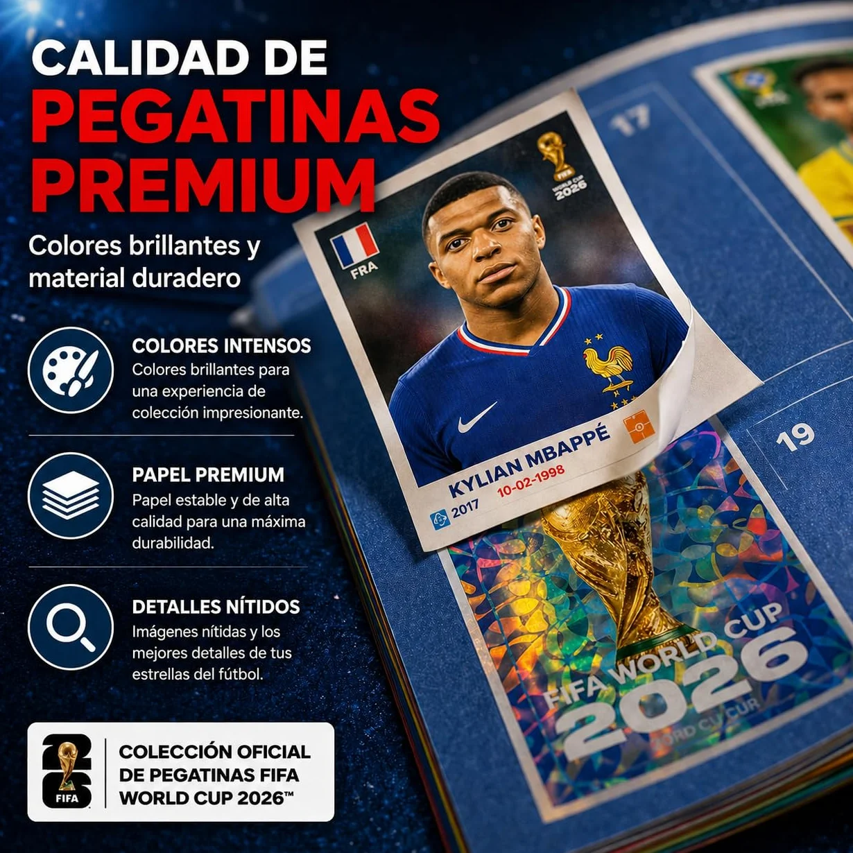 Panini Álbum de cromos coleccionable Set de inicio XXL Fan Mundial 2026 con 1 calendario de partidos extra