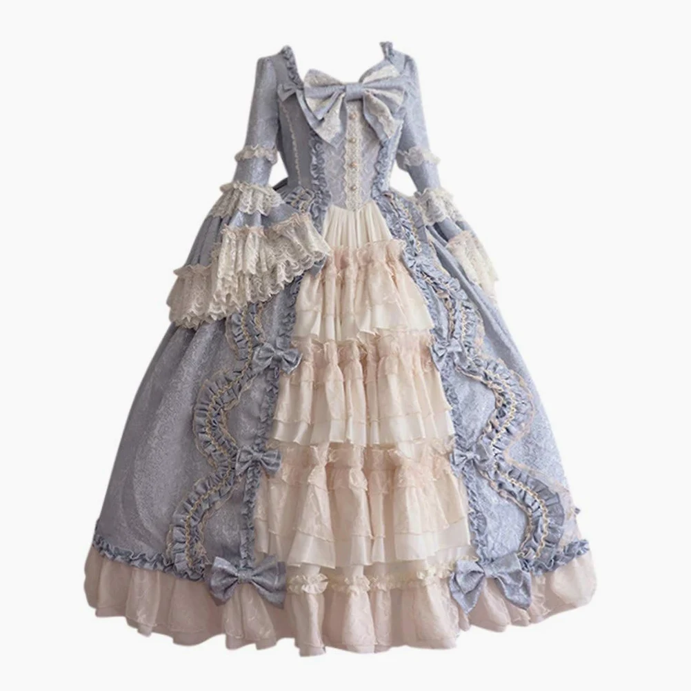 Disfraz Mujer Barato Vestido Medieval para Mujer con Mangas Trompeta Disfraz de Fiesta para Mujer Disfraz Bruja de Mujer Maxi Vestido de Carnaval