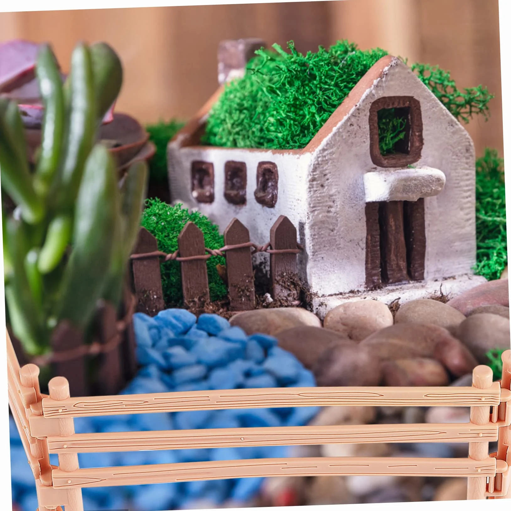 ibasenice Vallas De Juguete para Granja 50 Piezas Beige para Niños Set De Paneles Puntales para Establo y Figuras Animales Juego Creativo y Educativo