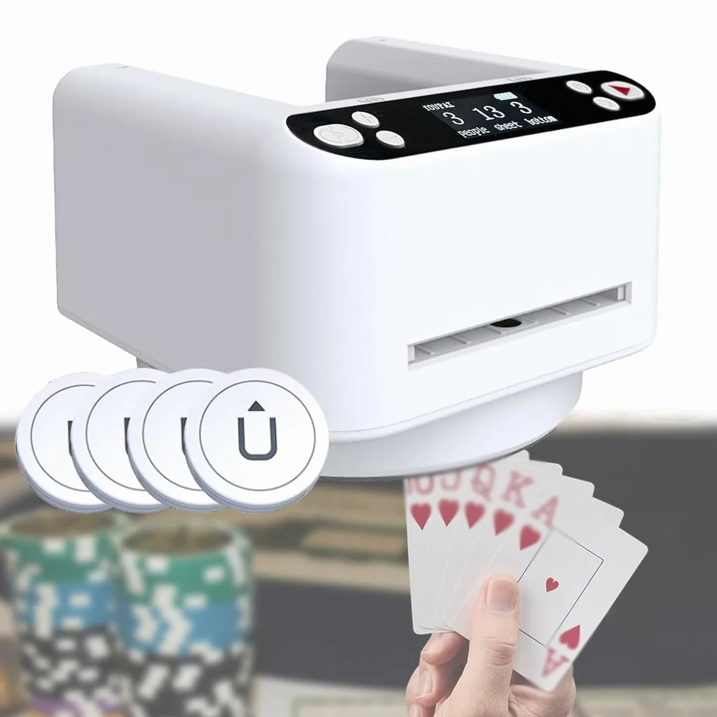 Distribuidor automático, Herramienta de negociación de póquer giratoria de 360°, Dispositivo de póquer antitrampas, Compatible con Juegos multijugador
