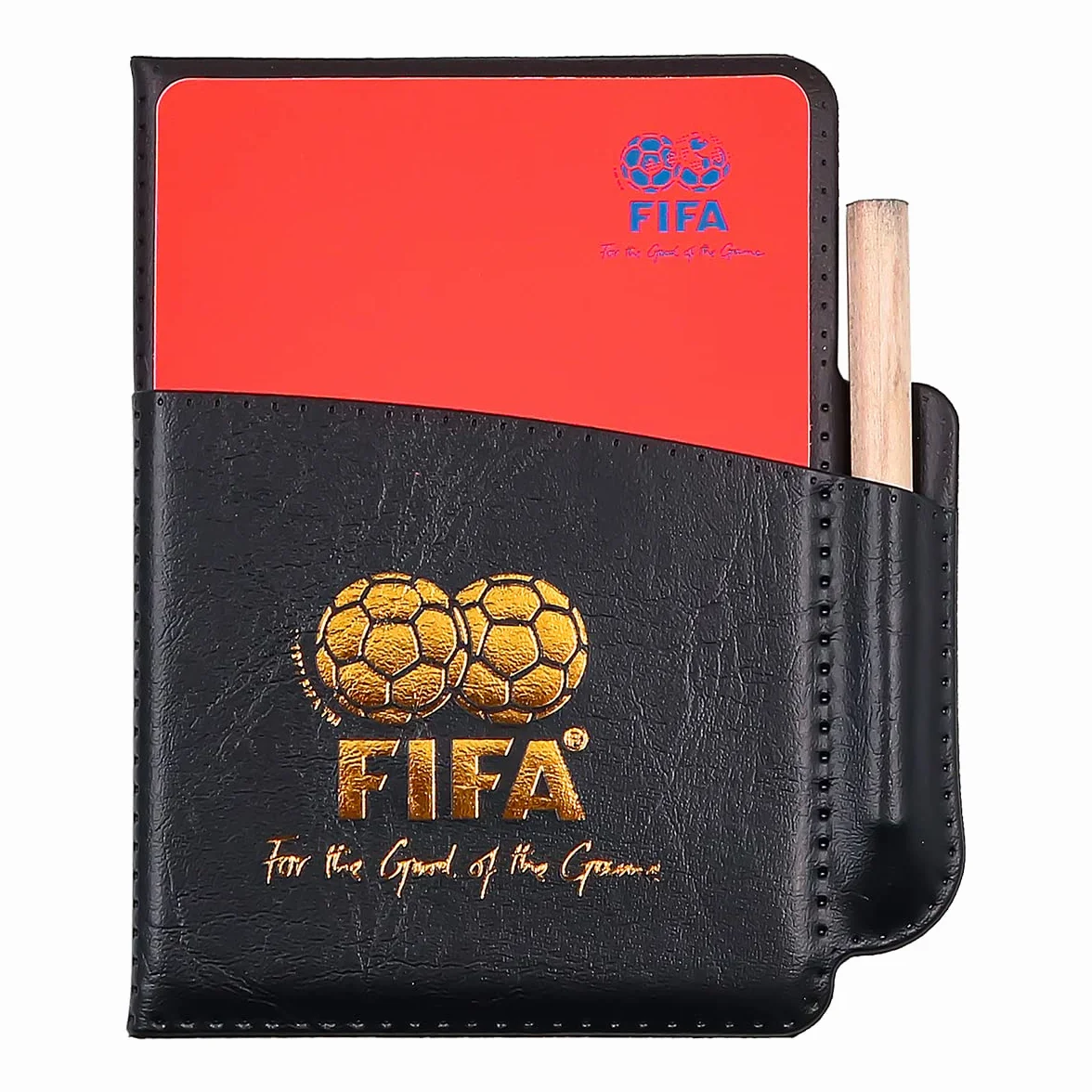 Juego de Tarjetas de Árbitro Deportivo de Fútbol - Tarjeta Roja PCV y Amarilla con Bolígrafo