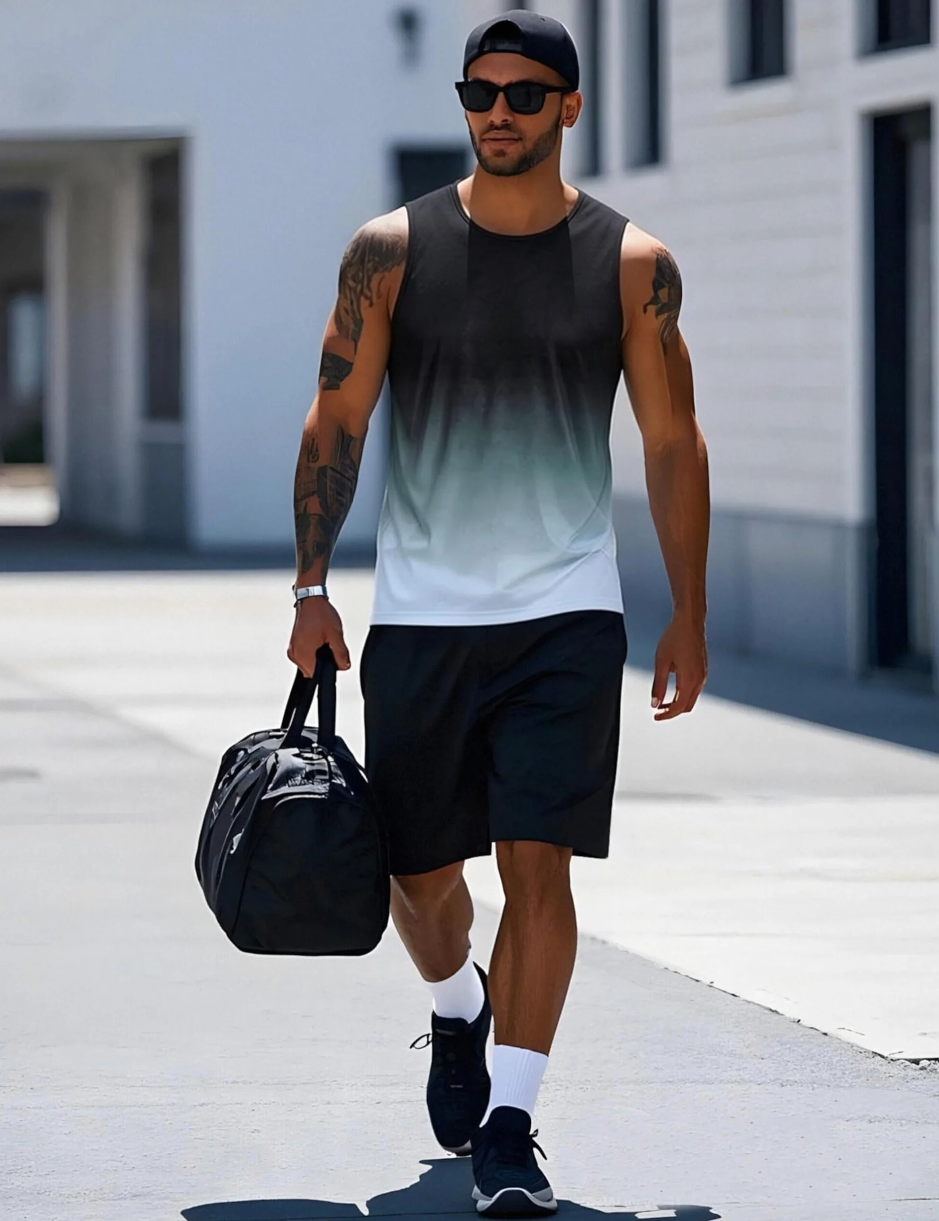 PINSPARK Camiseta de tirantes sin mangas para hombre entrenamiento verano