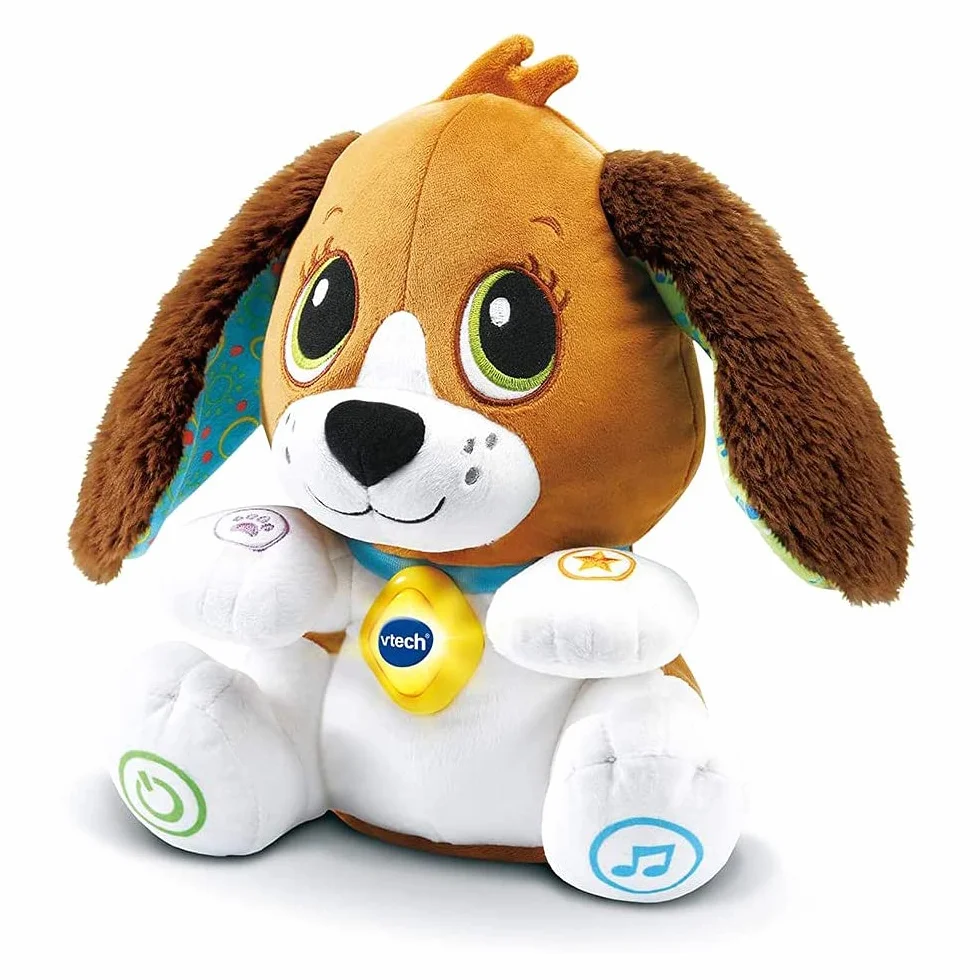 VTech-Baby Sira la perrita interactiva, Suave Animal de Peluche Que fomenta la conversación y Repite lo Que Dices, Juguete para bebés +12 Meses, Versión ESP