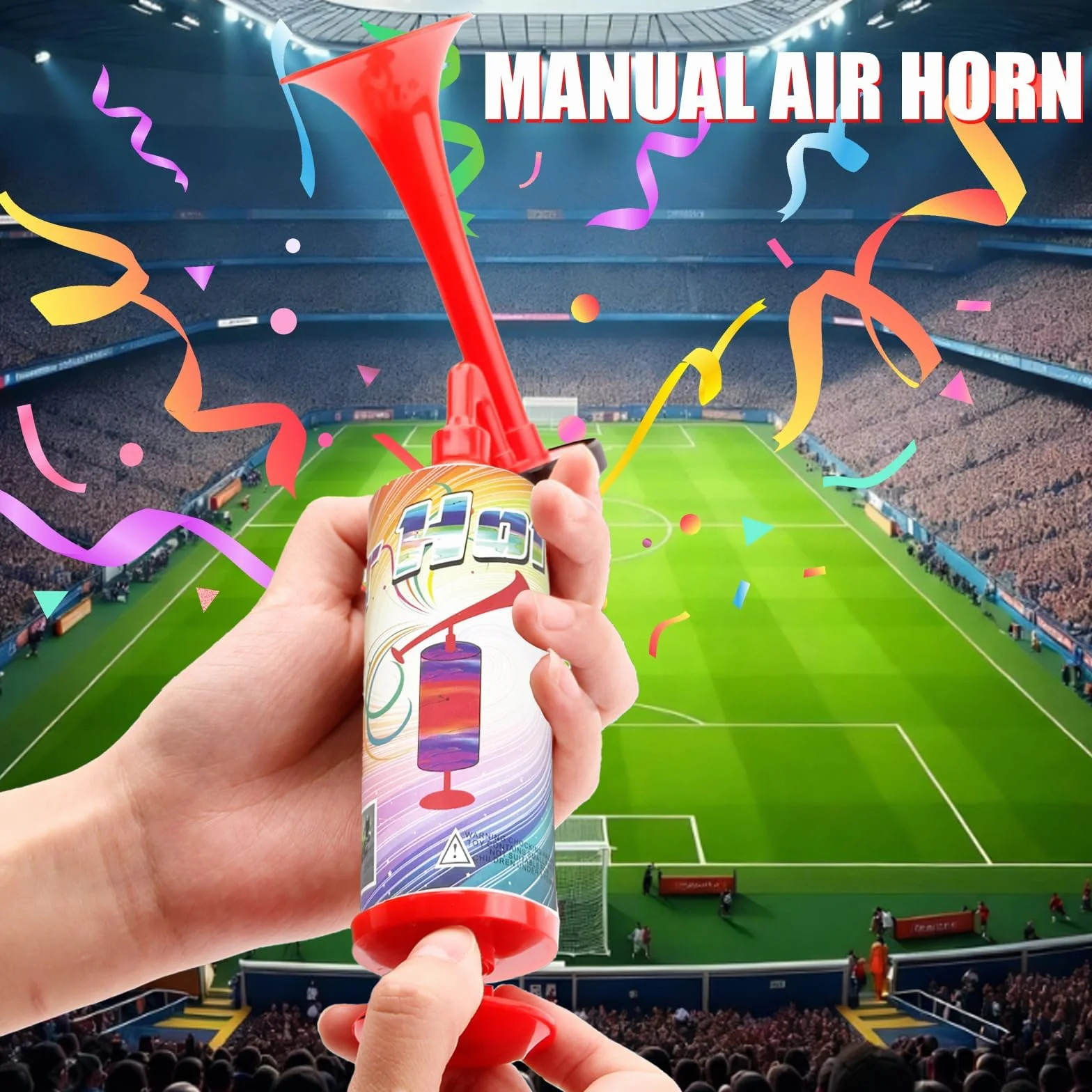 Yootiko 2 cuerno de aire fanfarria bomba de presión clásica bocina fútbol comprimido