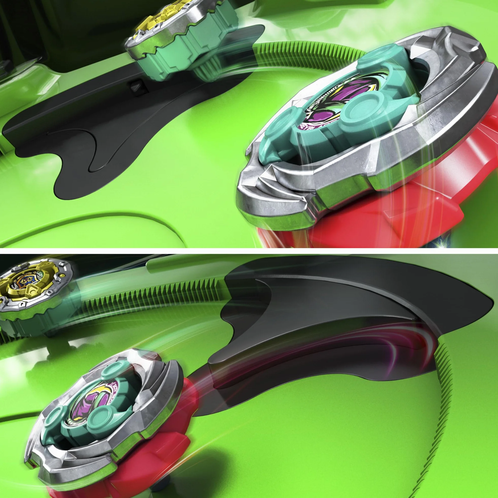 Beyblade X, Set de Batalla Sneak Attack con Arena Beystadium, 2 Tops Takara Tomy de rotación Derecha, 2 lanzadores, A Partir de 8 años