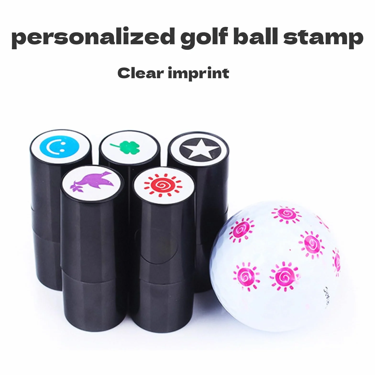 Sello de pelota de golf personalizado con monograma reutilizable para golfistas
