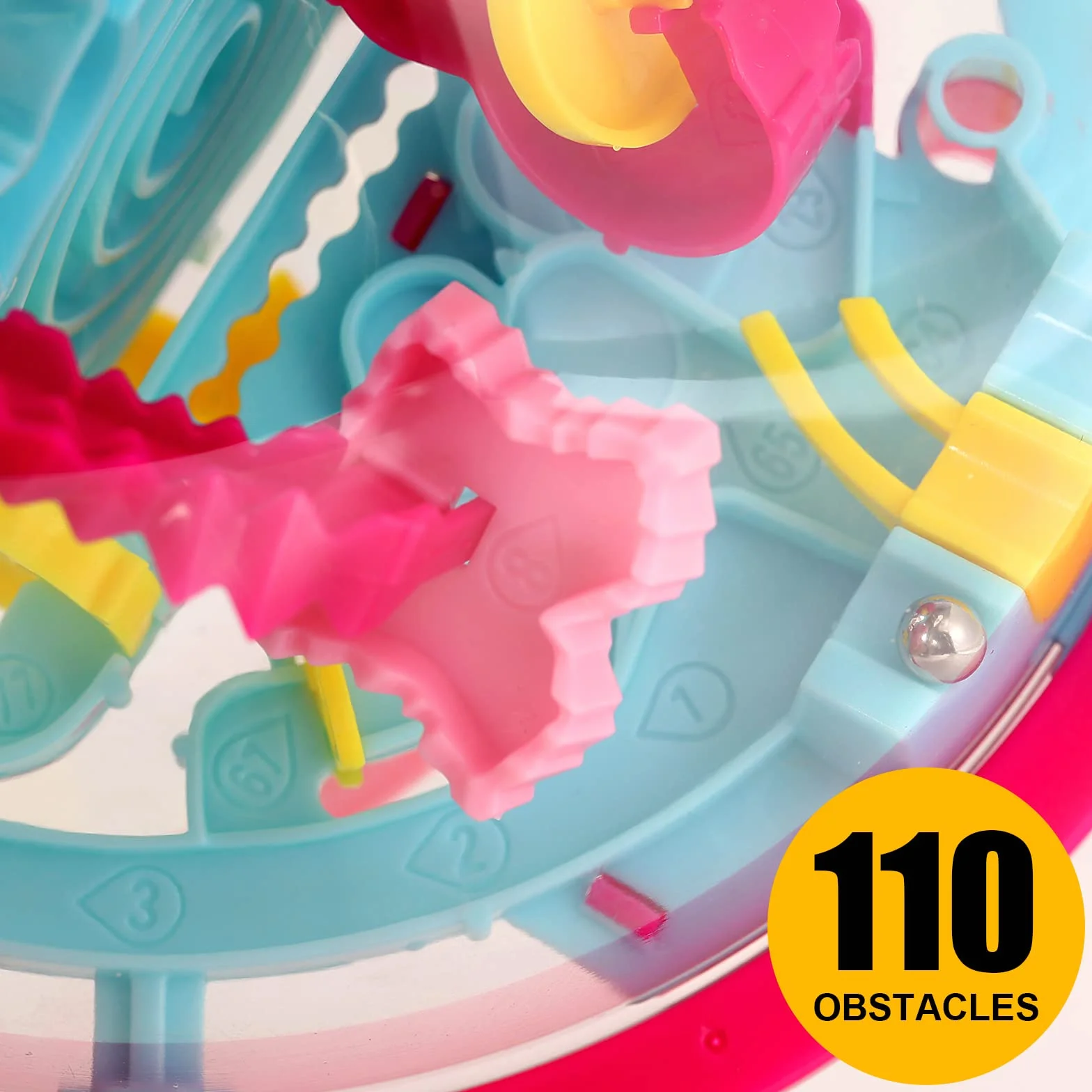 3D Bola Laberinto, Laberinto de Bolas, Laberinto 3D Pelota Puzzle Juguetes, Bola de Rompecabezas, Laberinto Juguetes esféricos, Adecuado para niños, Adultos, como Regalo de cumpleaños (A)