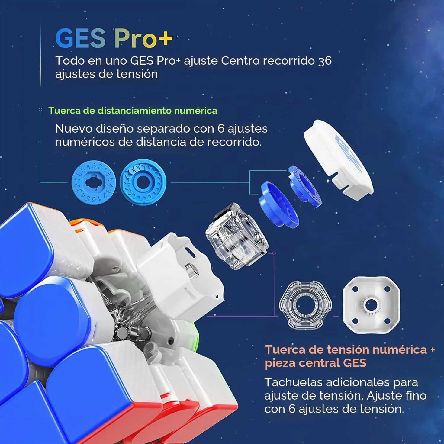 GAN 12 Maglev Cubo Magnético Mágico 3x3 Stickerless,Speed Cube con 84 Imanes/7 Niveles de Magnéticas/6 Niveles de Elasticidad,Rompecabezas Profesional Adultos y Niños