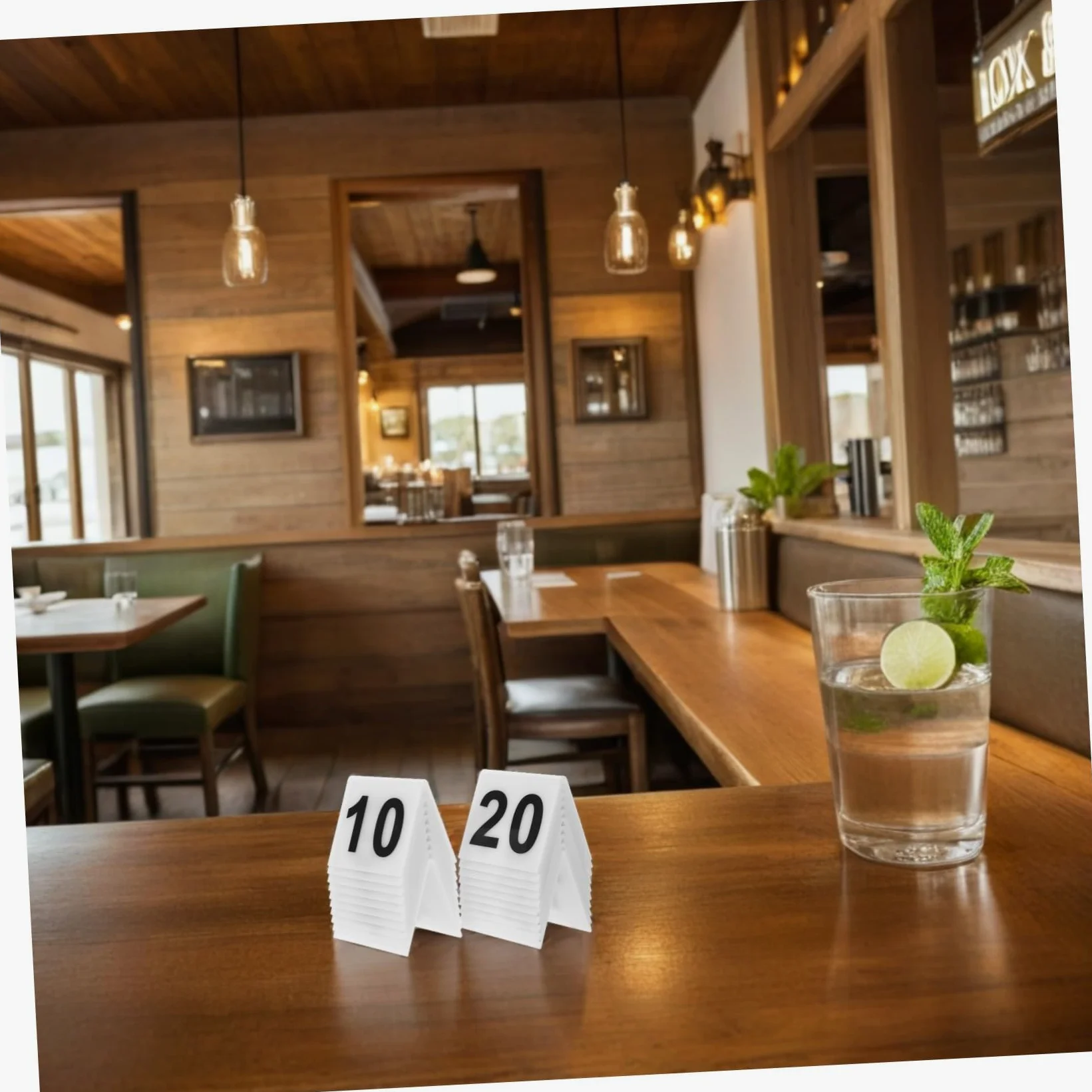 PartyKindom 80piezas Matrícula de Doble Cara de Acrílico para Números de Mesa Marcador de Evidencia Reutilizable Letrero Numerado para Restaurantes Bodas Fiestas y Escenarios de Detective