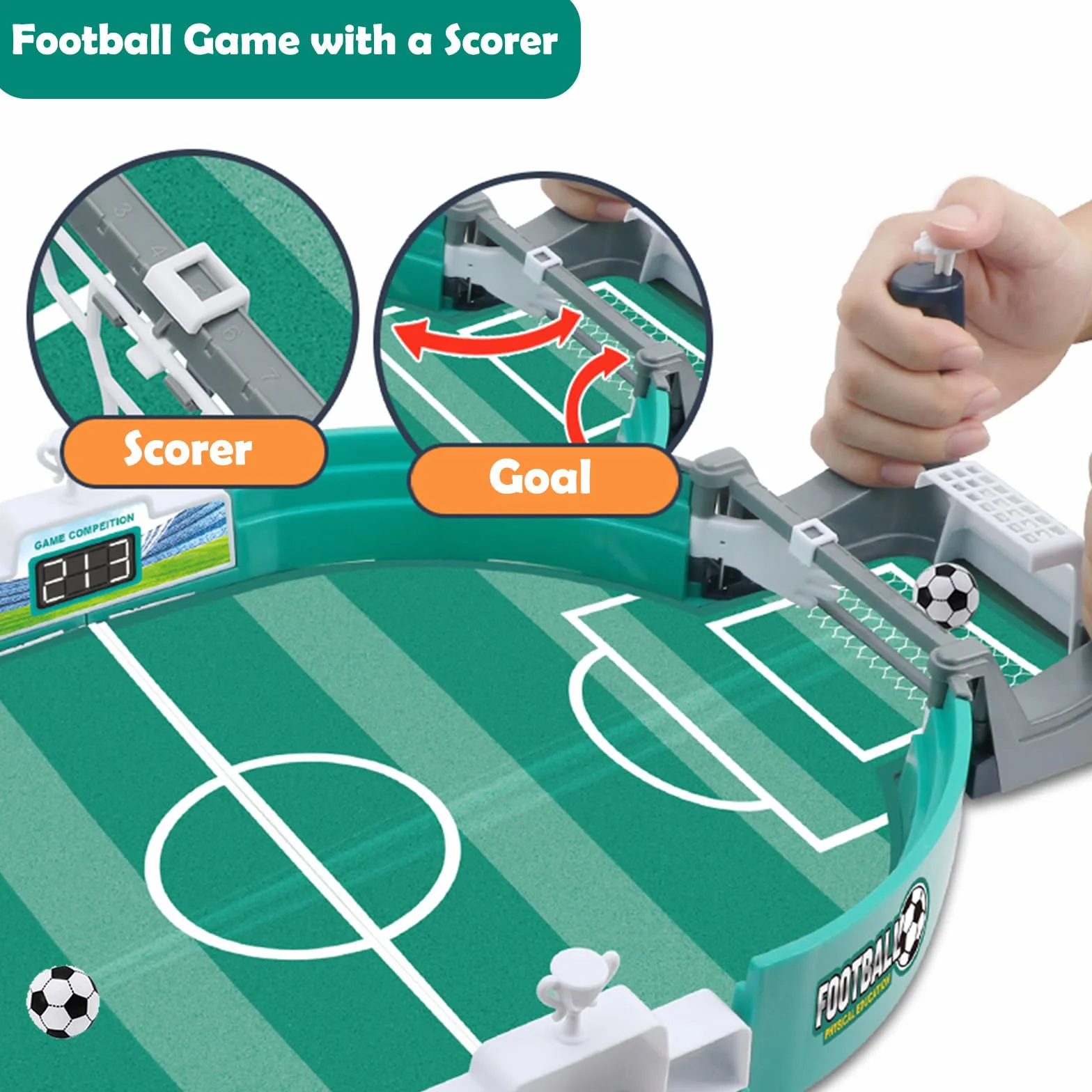 Futbolines para Niños, Juegos de Mesa de Fútbol, Mini Juego de Futbolín de Fiesta, Juegos Familiares, Juegos Interactivos para Padres e Hijos, Regalo para Niños(6*fútbol)