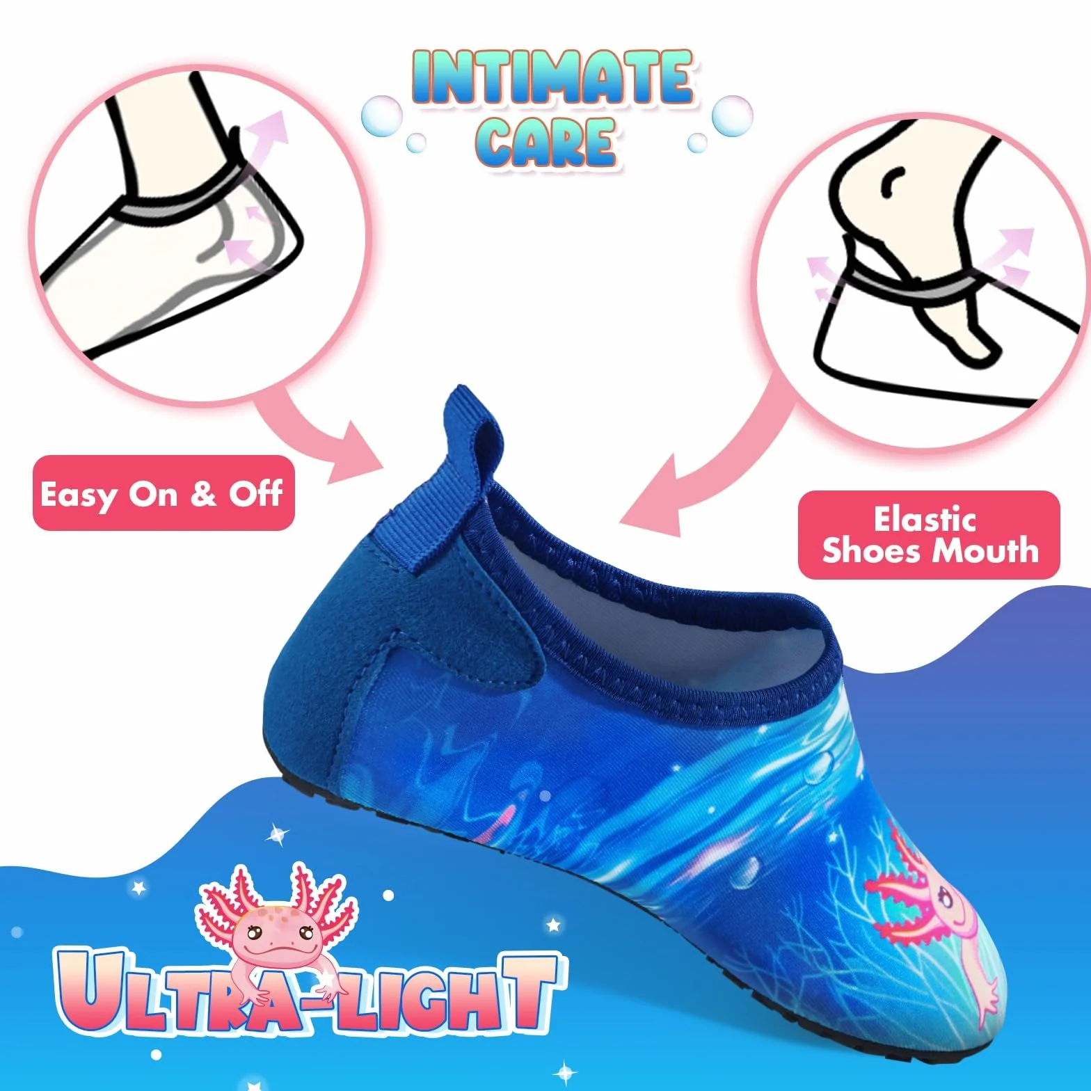 Zapatillas de Playa Niño Niña Descalzas Secado Rápido Malla Suave Zapatos de Agua