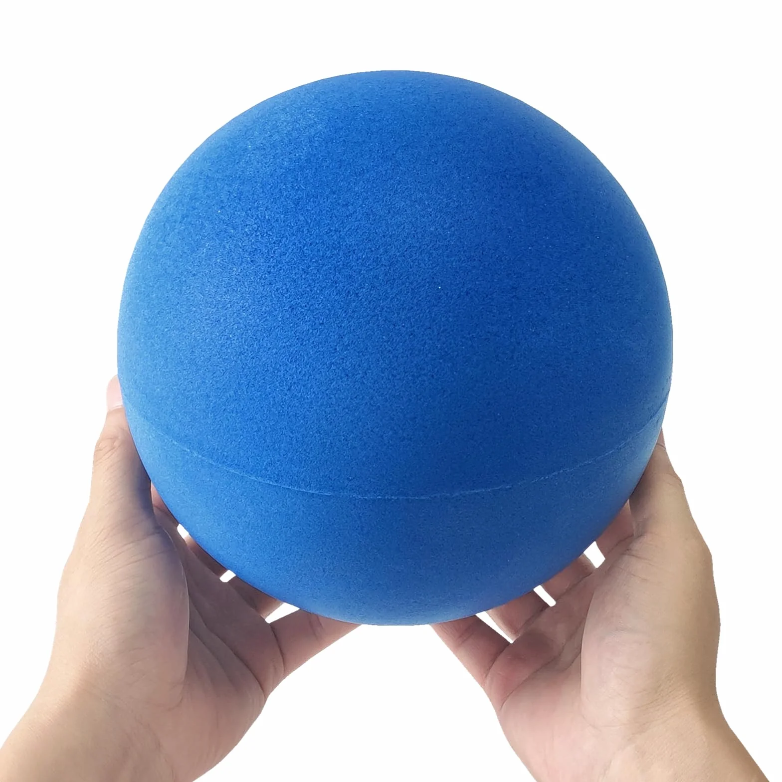 Pelota de Espuma Suave y Silenciosa de 18 cm - Bola de Esponja para Actividades de Interior, Kickball, Dodgeball y Juegos (Azul)