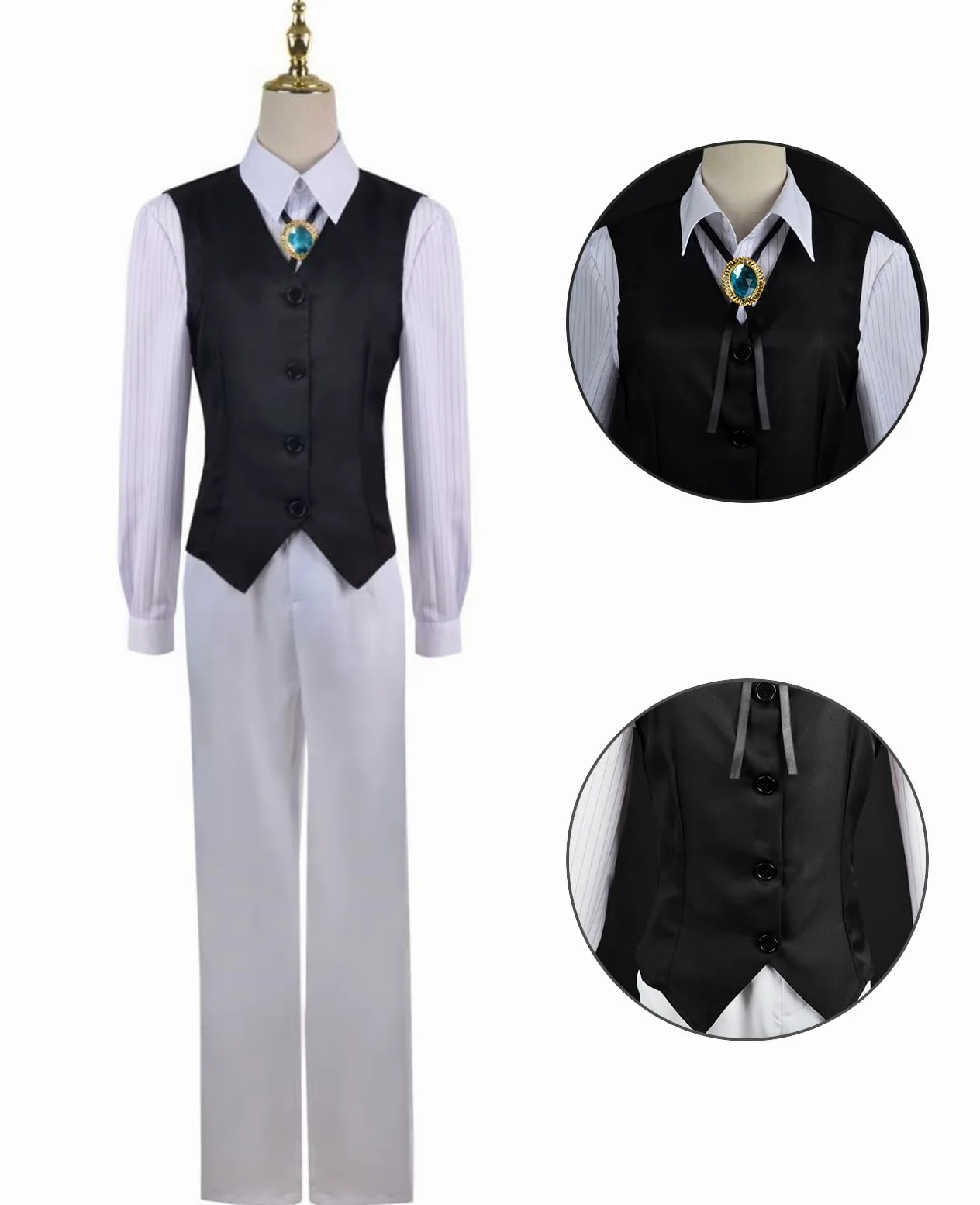Bungo Stray Dogs Cosplay Dazai Osamu Cosplay Anime Cosplay Dazai Osamu Disfraz Carnaval Disfraz Bungo Stray Dogs Disfraces para todos los personajes