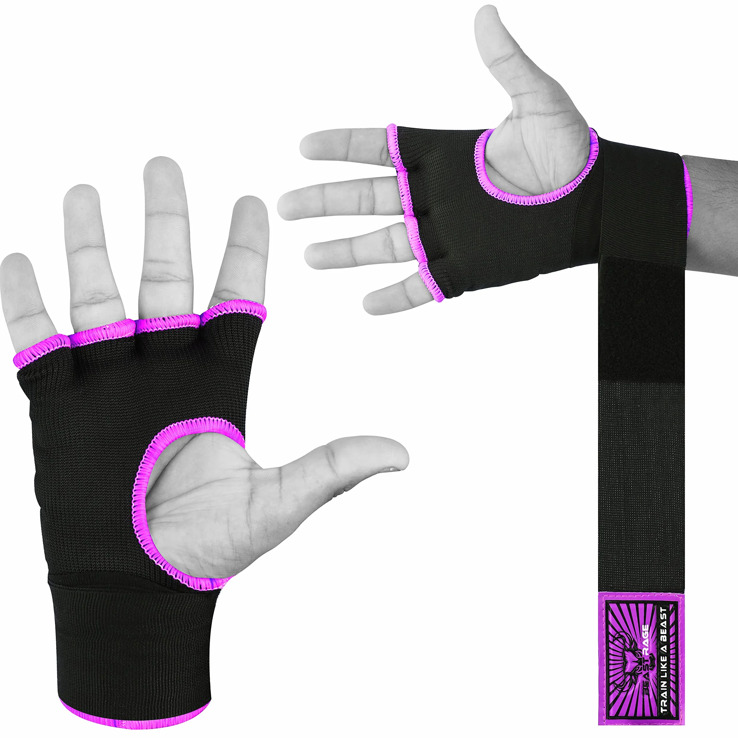Beast Rage Guantes de Boxeo de Gel 75 cm Largo Acolchados Entrenamiento Muay Thai UFC