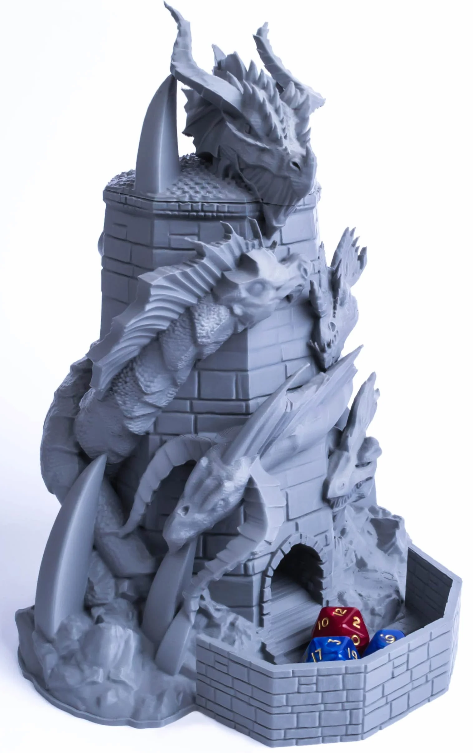 3D Vikingos Tiamat Torre de dados Reina de Dragones Malvados, torre de dados perfecta para mazmorras y dragones y otros juegos de rol de mesa