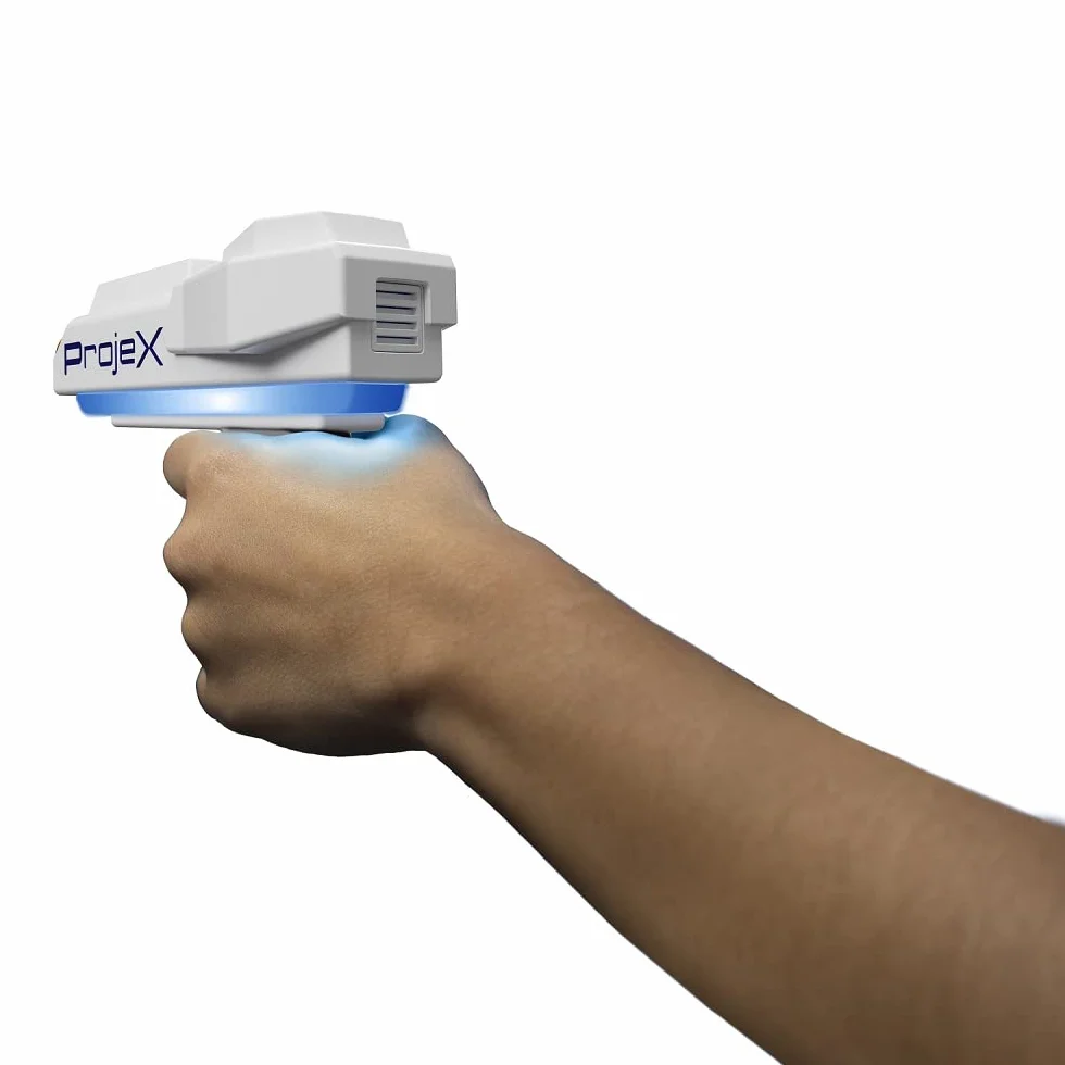 Bizak Projex Proyector de Juegos Arcade, 2 Pistolas Laser, 3 Niveles de Dificultad, Regalo para Niños 6+