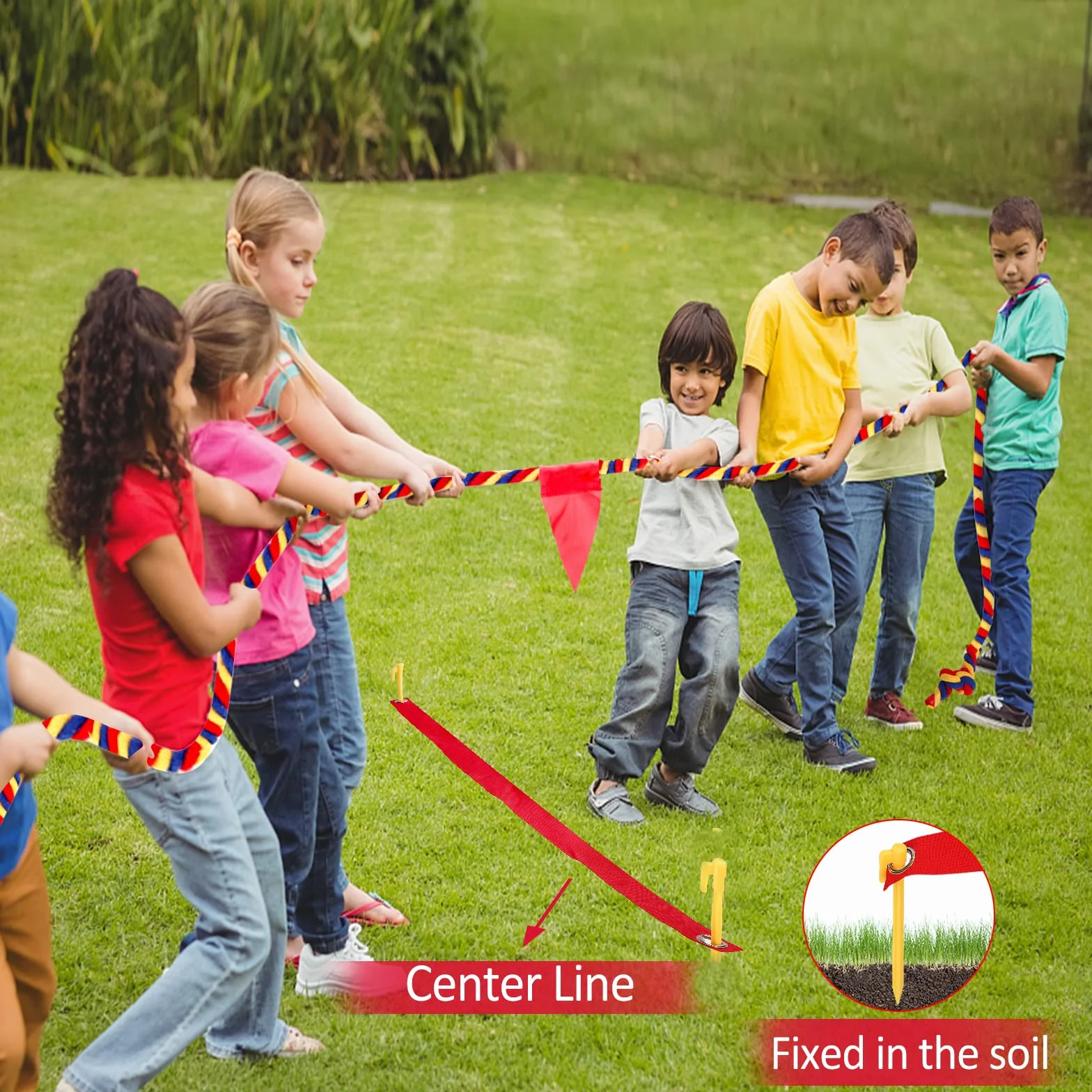 Tug of War Rope 60 pies Juegos de patio al aire libre para niños y adultos