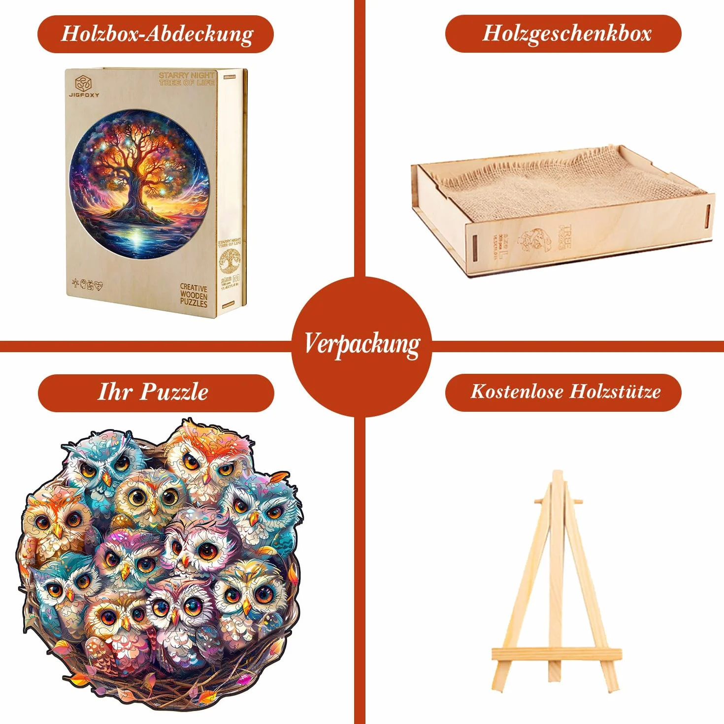 Jigfoxy Puzle de madera para adultos, búhos de bebé rompecabezas de madera para adultos, rompecabezas de madera para adultos y niños, juguete educativo único en forma de animal para amigos de la