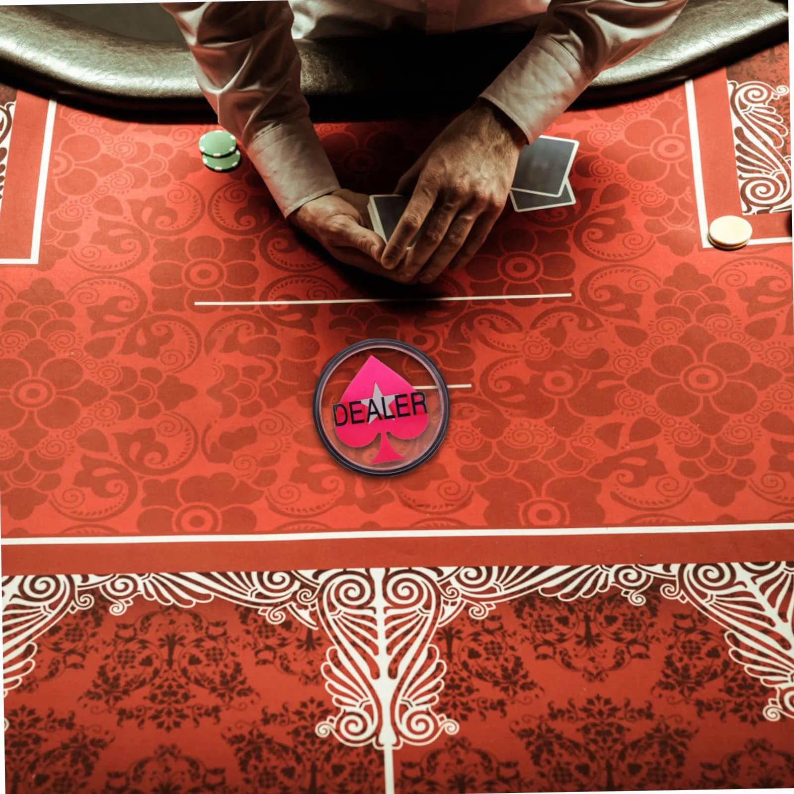 Acrílico Poker Dealer Button Doble Cara Robusto Ligero para Poker Accesorios de Juego y Contador de Tarjetas para Holdem y Accesorios de Juego