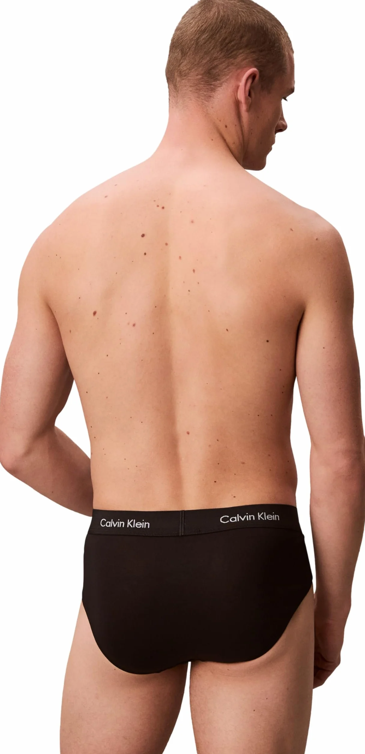 Calvin Klein Pack de 3 Calzoncillos Hip Brief para Hombre Algodón Elástico