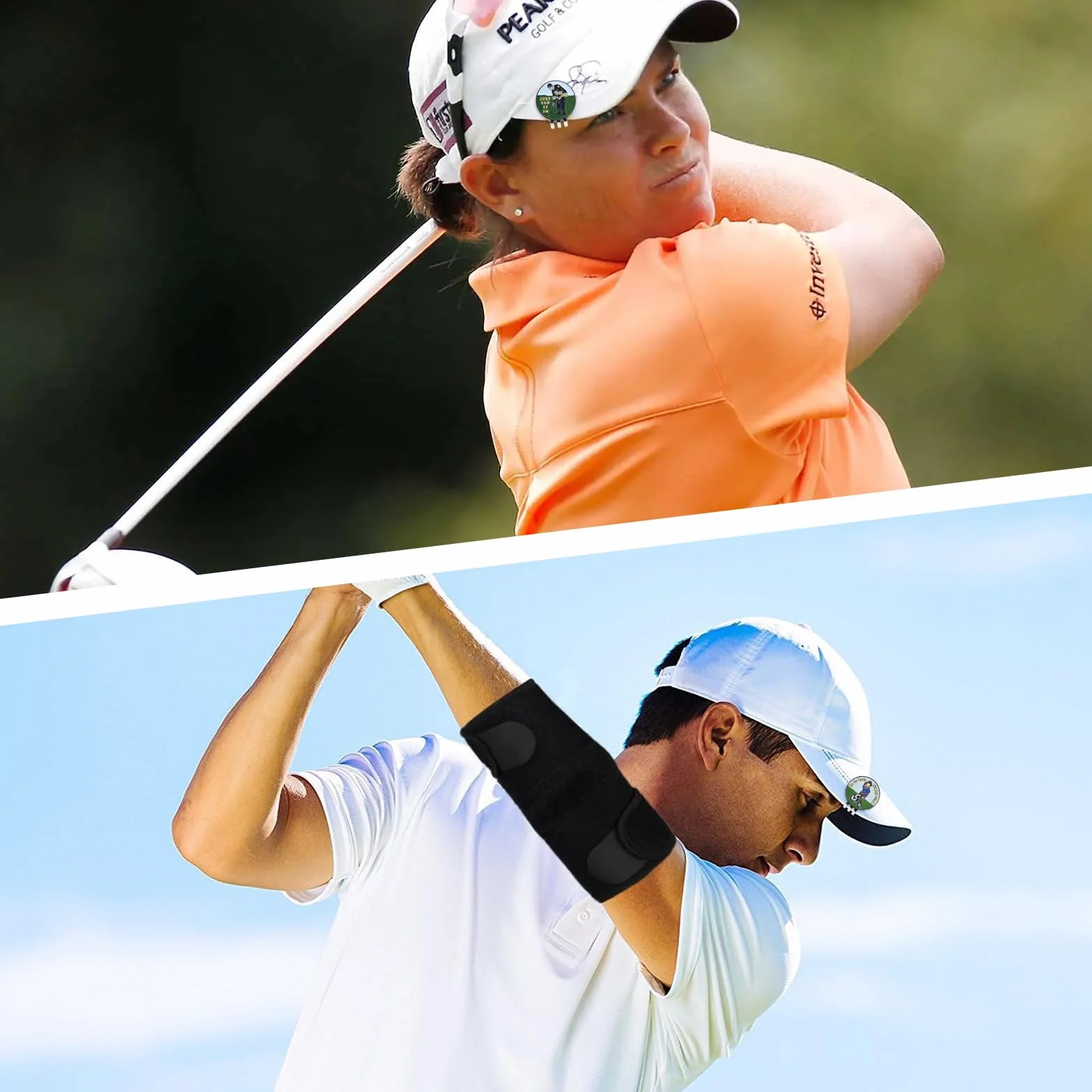 Marcador de Pelotas de Golf con Clip de Sombrero Magnético, Clip para Sombrero de Golf con Marcador de Bola Magnético, Marcador de Golf Metal Clip Magnético