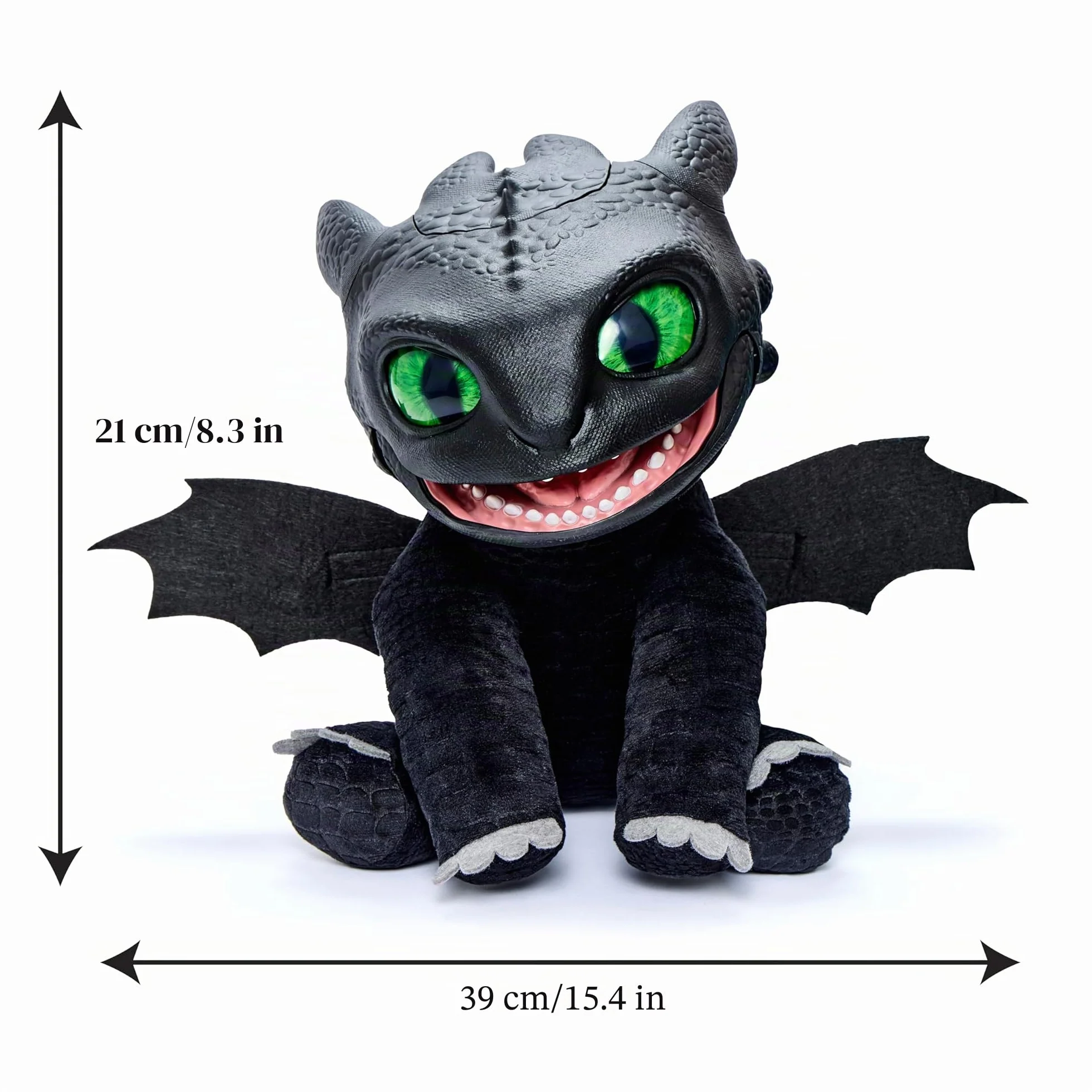 WOW! STUFF HTTYD Toothless Puppetronic de RealFX, Amazing Animatronic Toothless con certificación de Primera edición, se ve, se Siente y Suena Real!, más de 50 Combinaciones de acción y Sonido, 25,5
