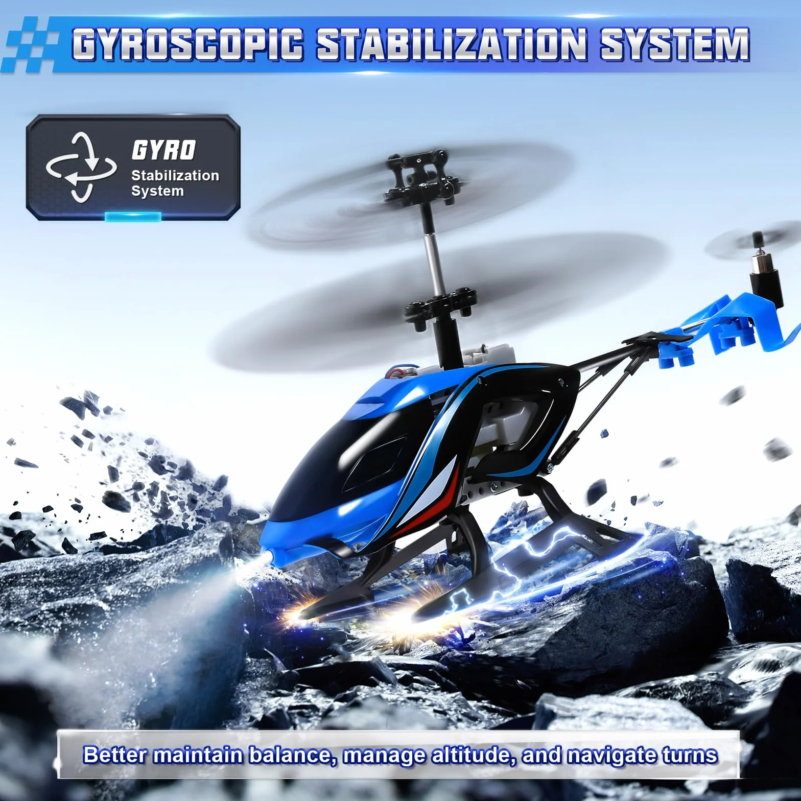 Helicóptero RC, 2.4G Avion teledirigido con Luces LED, Helicóptero teledirigido Juguete Interior Exterior Niños Juguete para Niños Niñas 8 9 10 11 12 Años