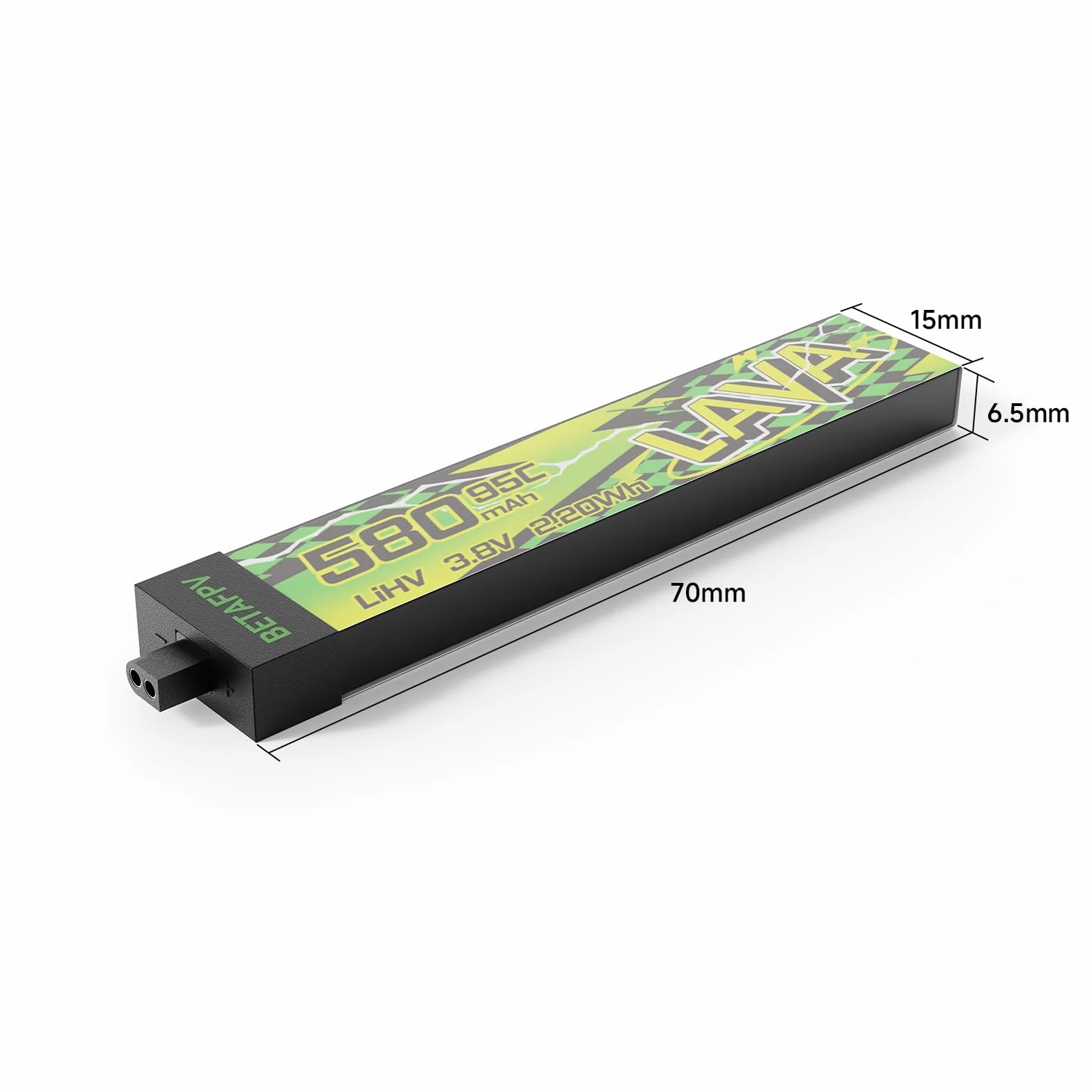 BETAFPV 4pcs Lava II 1S 580mAh Battery 3.8V 95C LiHV Battery with BT2.0 Connector Compatible with 1-2S Tiny Whoop Drone Quadcopter Like Air75, Meteor75 Pro, Cetus Pro, Cetus X Brushless Drones