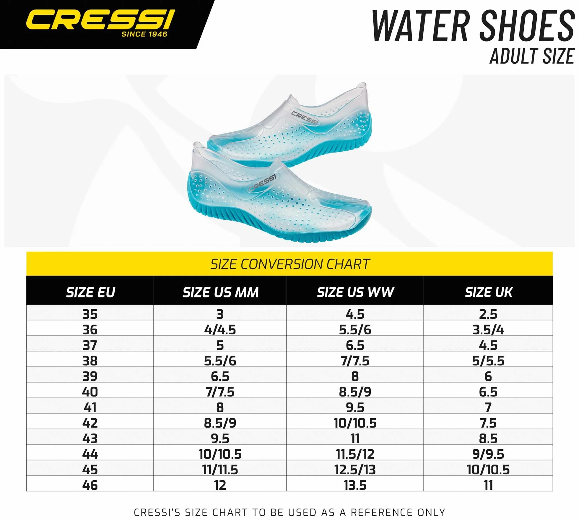 CRESSI Water Shoes Zapatos de Agua Ligeros Flexibles para Mar Piscina
