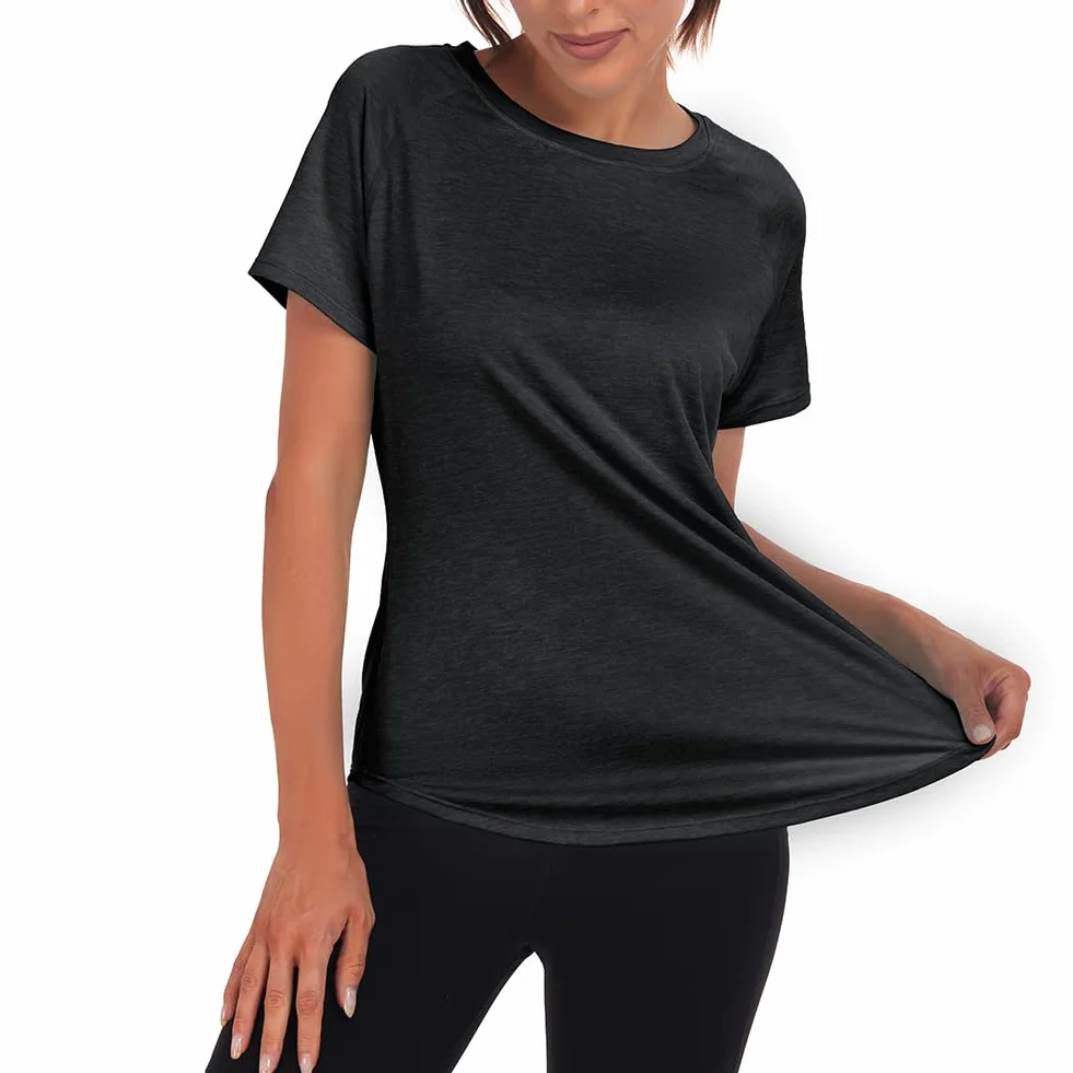 Camisetas deportivas de gimnasio para mujer manga corta secado rápido absorben humedad