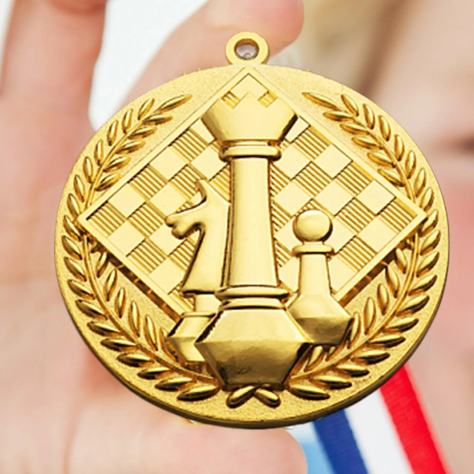 Medallas de ajedrez en relieve de oro para niños premios trofeo regalo