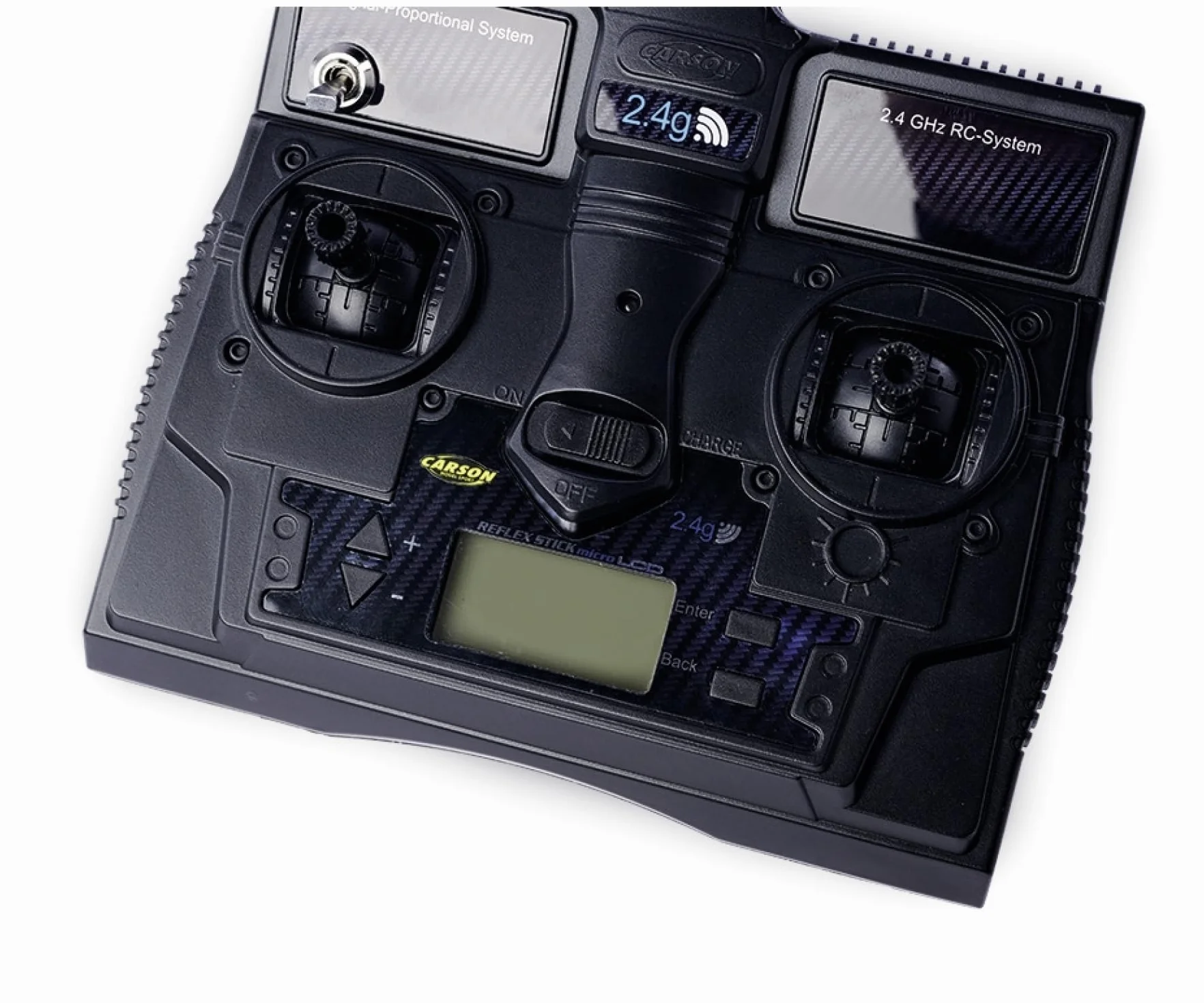Carson 500504152 1:87 VW T1 Police+ Maltese Combo 2,4GHz LCD - modelo listo para conducir, mando a distancia de 2,4 GHz con conexión de carga, incl. 4 pilas AAAA de emisor, con iluminación LED, manual