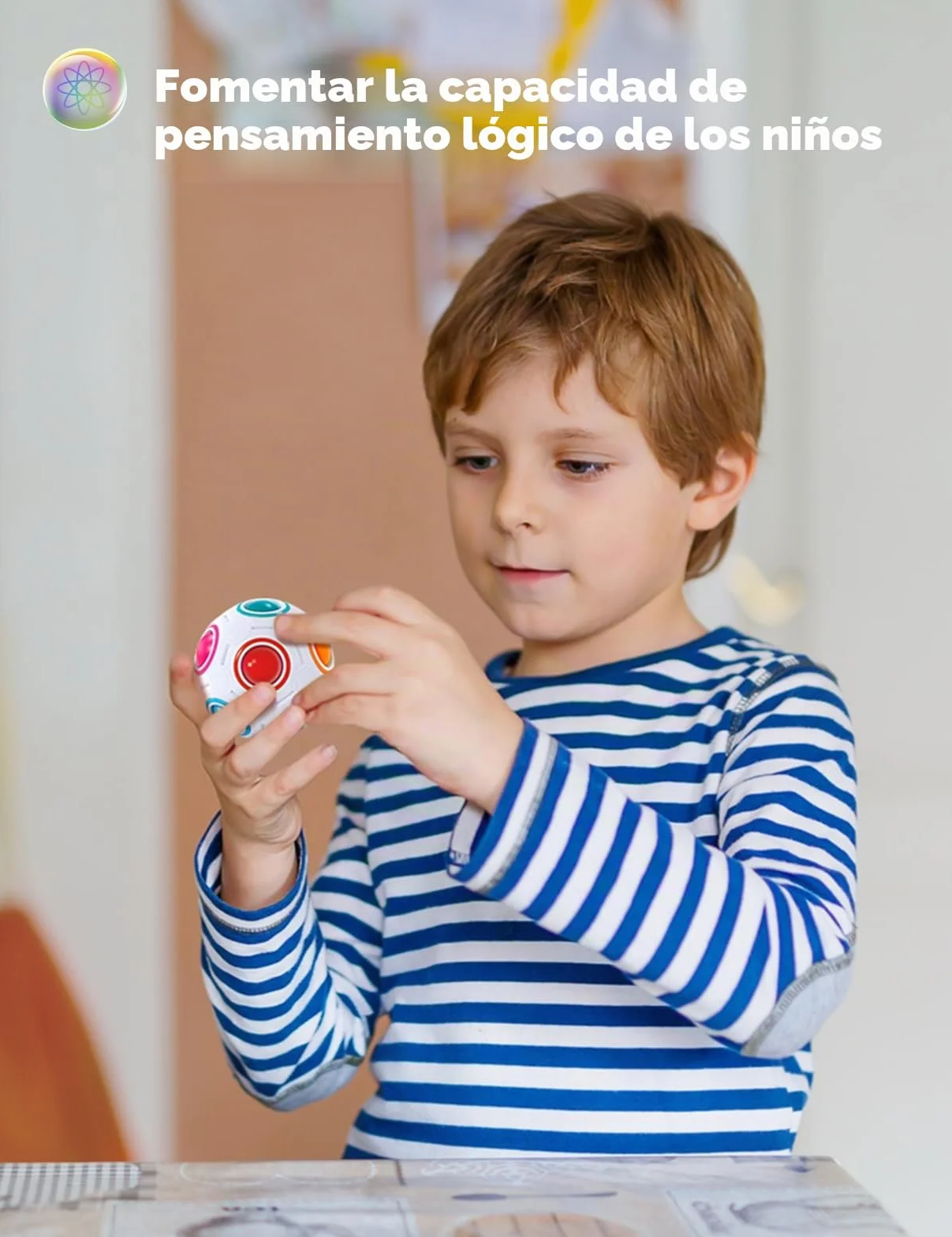 ROXENDA Rainbow Ball Magic Ball, Puzzle Brain Teaser y Bola de Estrés para Niños y Adultos