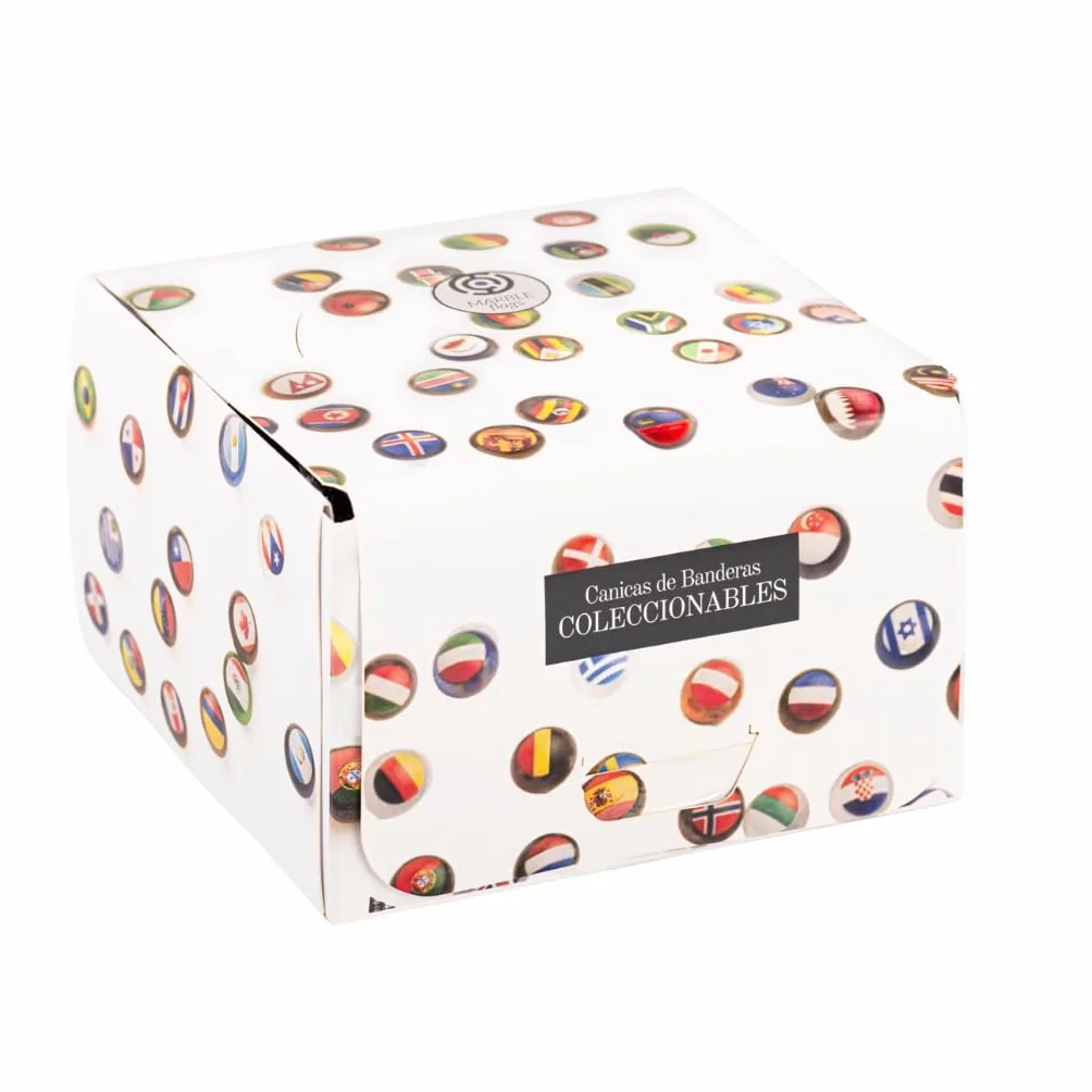 Small World Collection Caja 5 Sobres (50 canicas aleatorias de Banderas del Mundo)