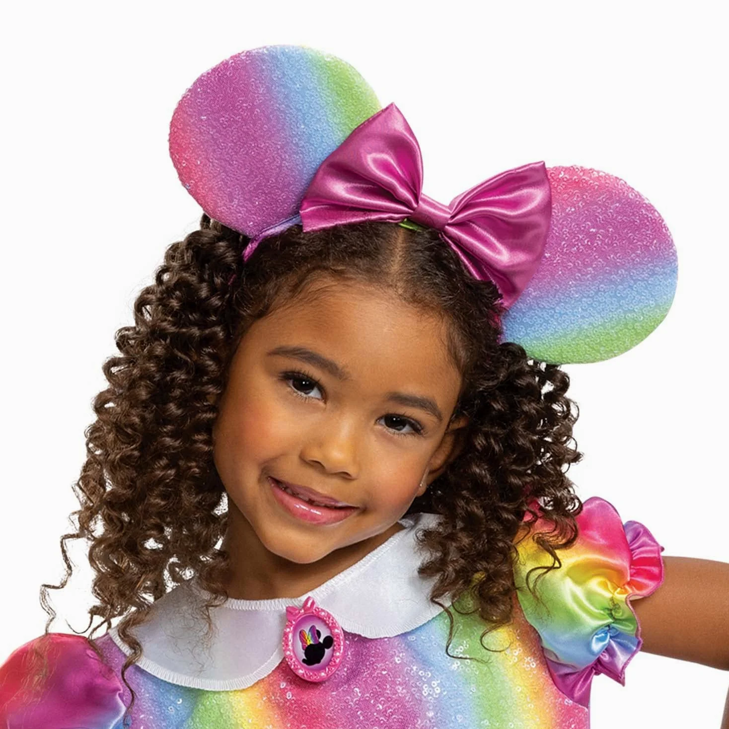 Disfraz de Minnie Mouse arcoíris, disfraz oficial de Minnie Mouse de Disney para niñas