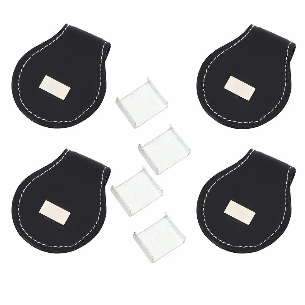 Alomejor Pool Cue Chalk Holder 4PCS Cue Chalk Case with Clip Billiard Accessory