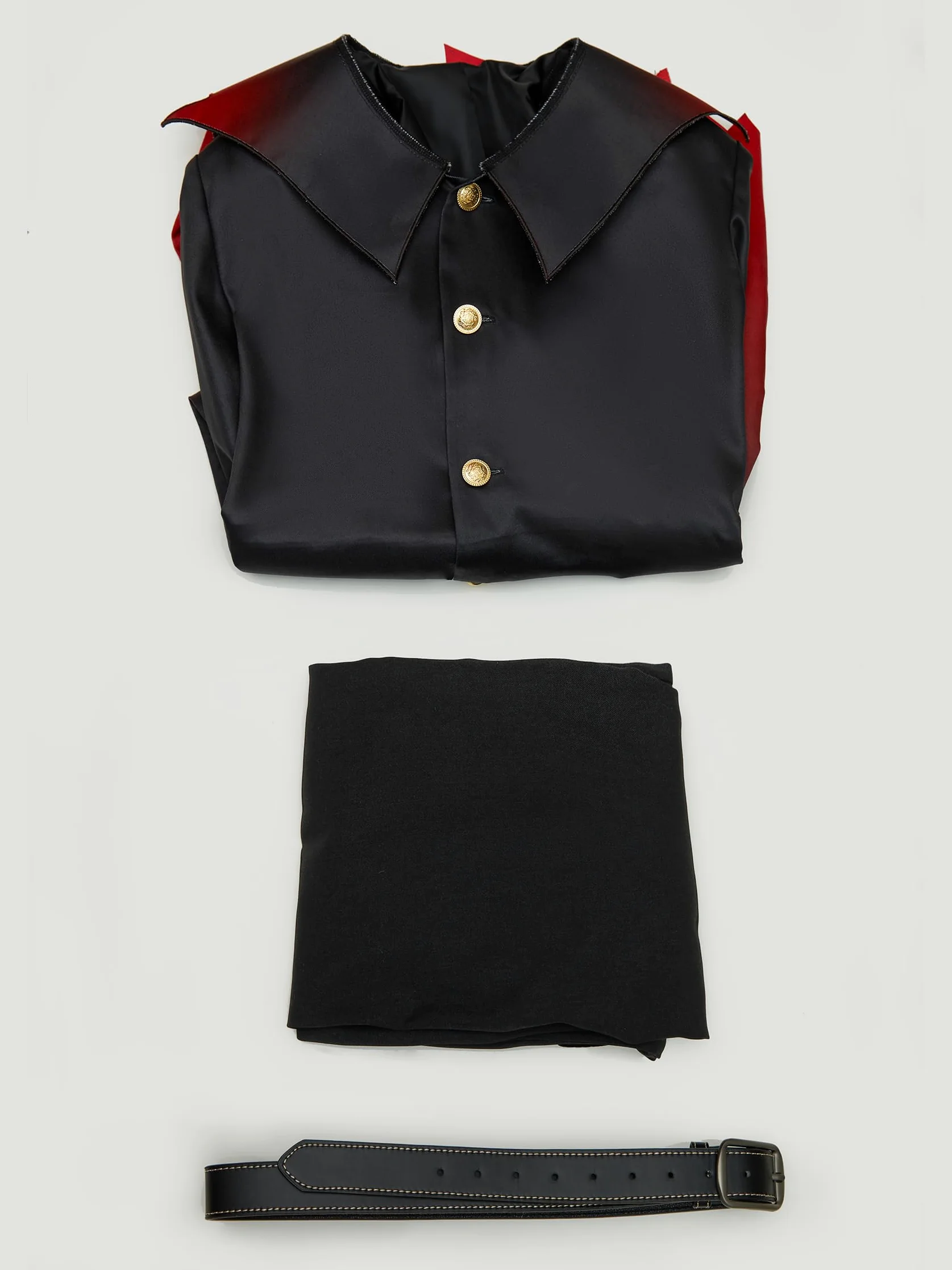 Cosplay.fm Disfraz de anime para hombre, uniforme y pantalones con cinturón