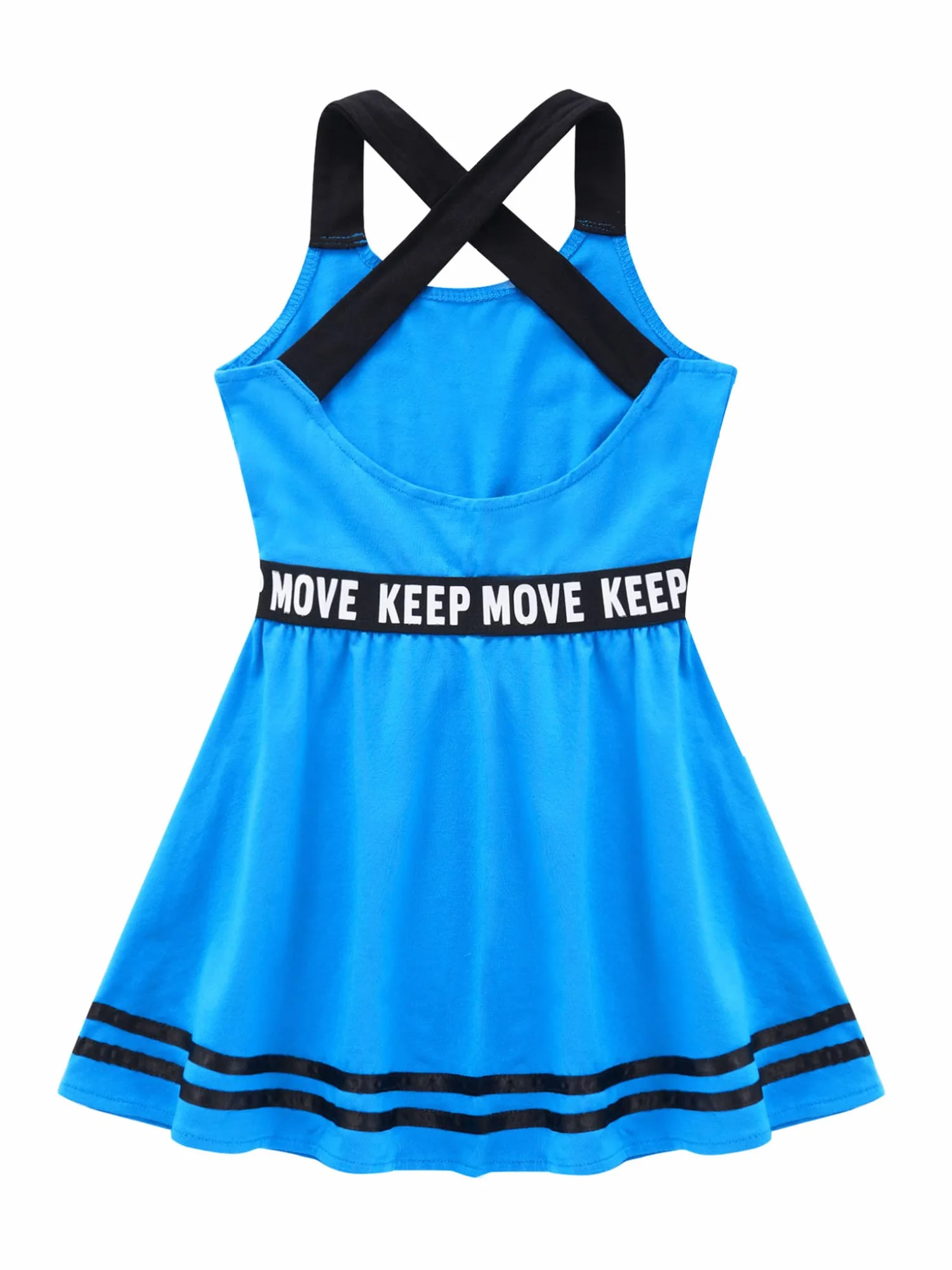 Vestido de tenis niña sin mangas espalda cruzada chaleco falda golf fitness entrenamiento