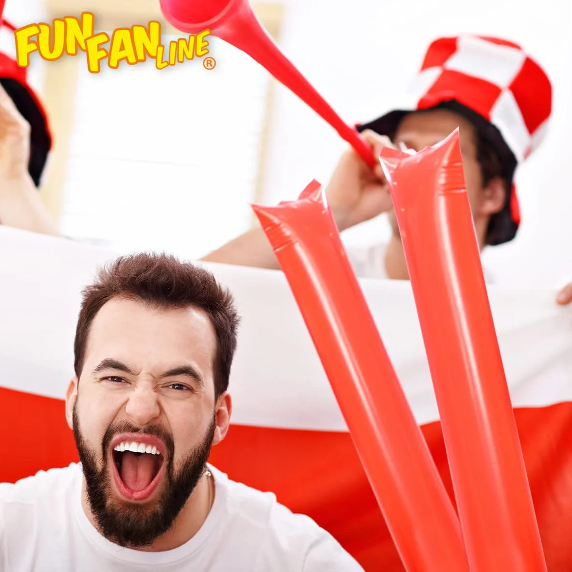Pack 100 Pares Aplaudidores Hinchables Reutilizables para Fiestas Fútbol Eventos