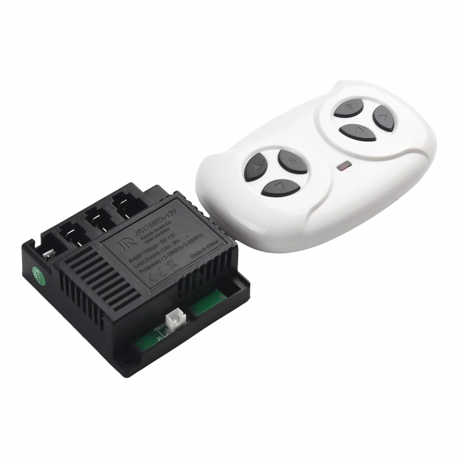 Mando a distancia y receptor para coche eléctrico para niños, 6 V, 12 V, 24 V, compatible con JR-RX-12V JR1705RX JR1758RX JR1810RX, función de arranque suave (JR1705RX Full set)