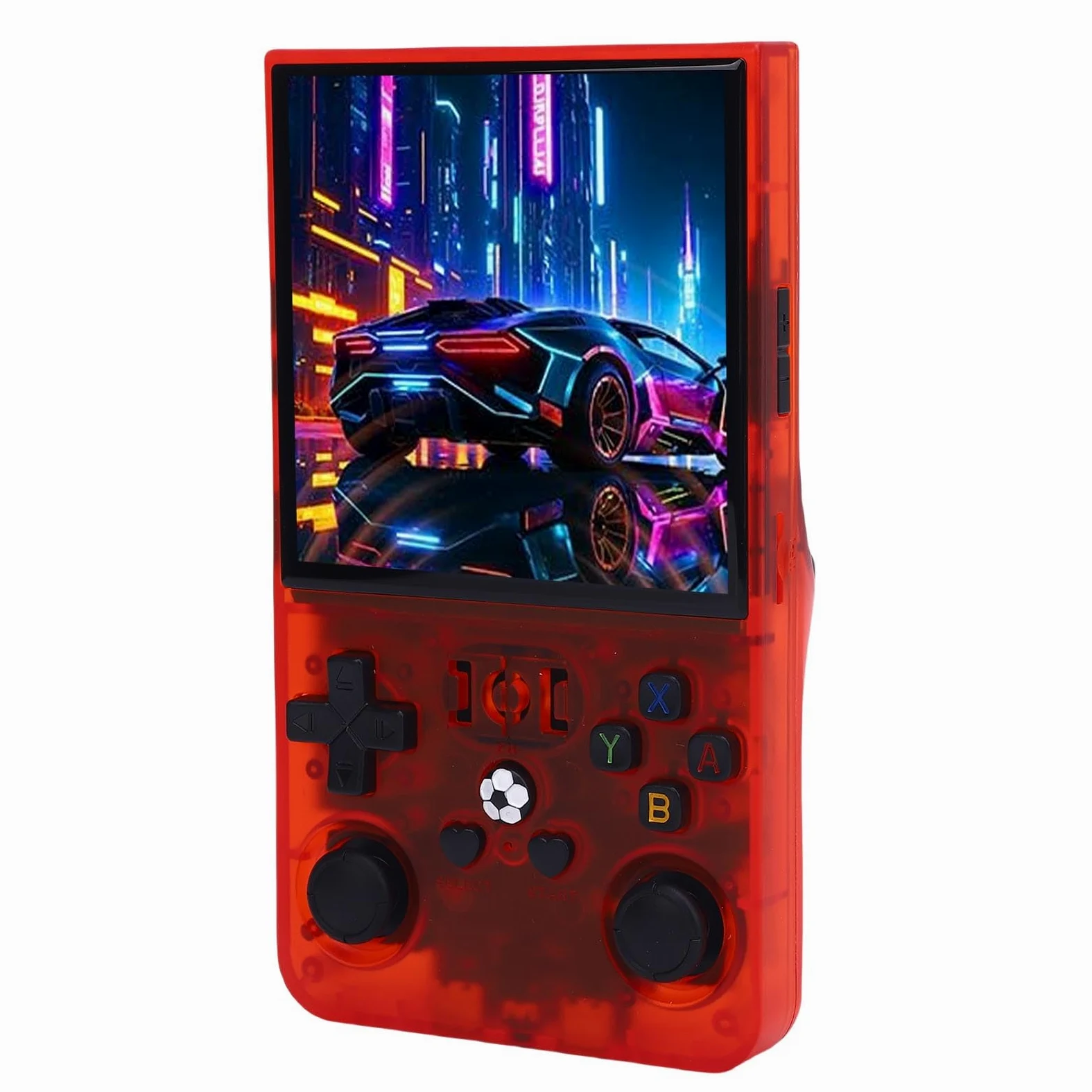 Generic Consola de Juegos Retro Portátil Rendimiento Potente con Batería de 4000 MAh Rojo para Viajeros Consola de Videojuegos Portátil Pantalla de 4 Pulgadas 720x720 (128G)