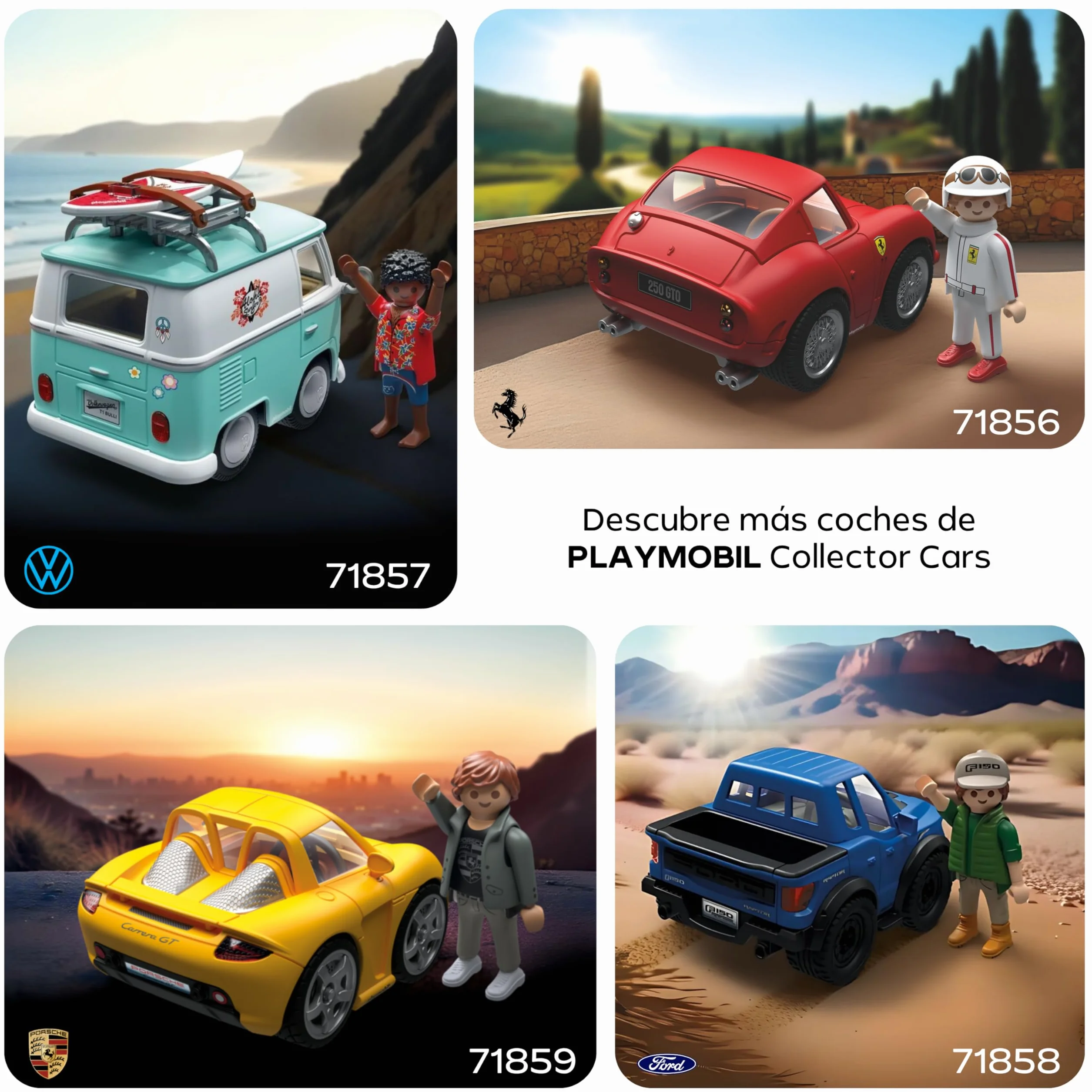 PLAYMOBIL | Collector Cars | Volkswagen T1 Camper | Coche de colección para Adultos y niños | con Pegatinas para Personalizar | Regalo para Fans de Autos | Diseño detallado | 71857